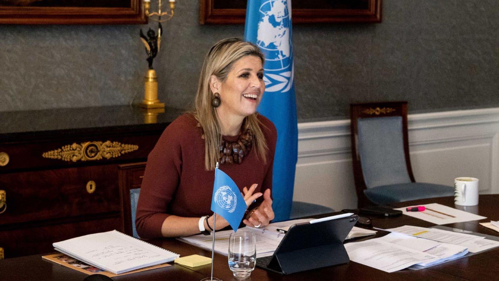 Máxima de Holanda se corona como la reina de las videoconferencias