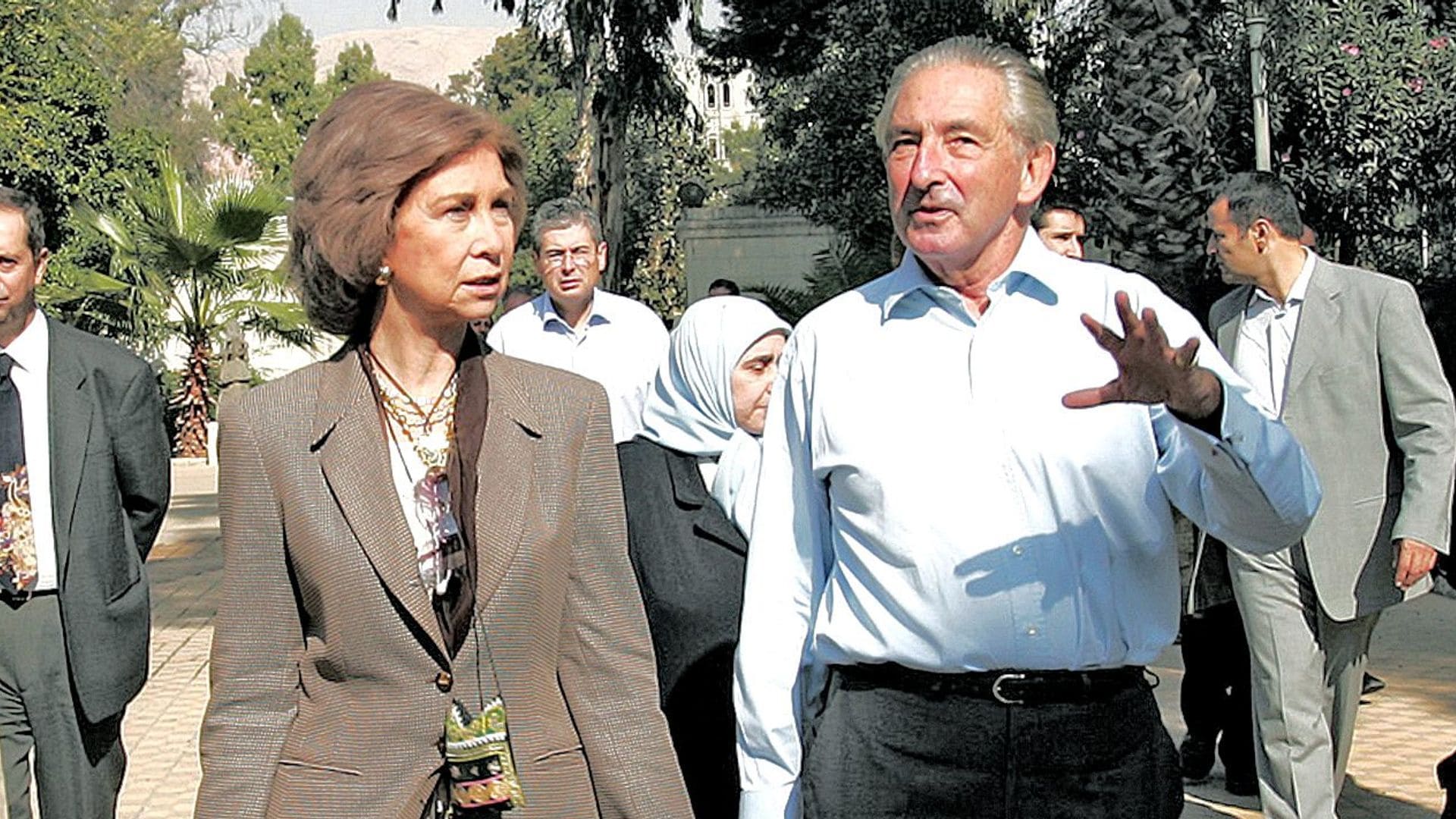Sofía de Grecia en visita privada a Siria con su tío abuelo el príncipe Miguel de Grecia