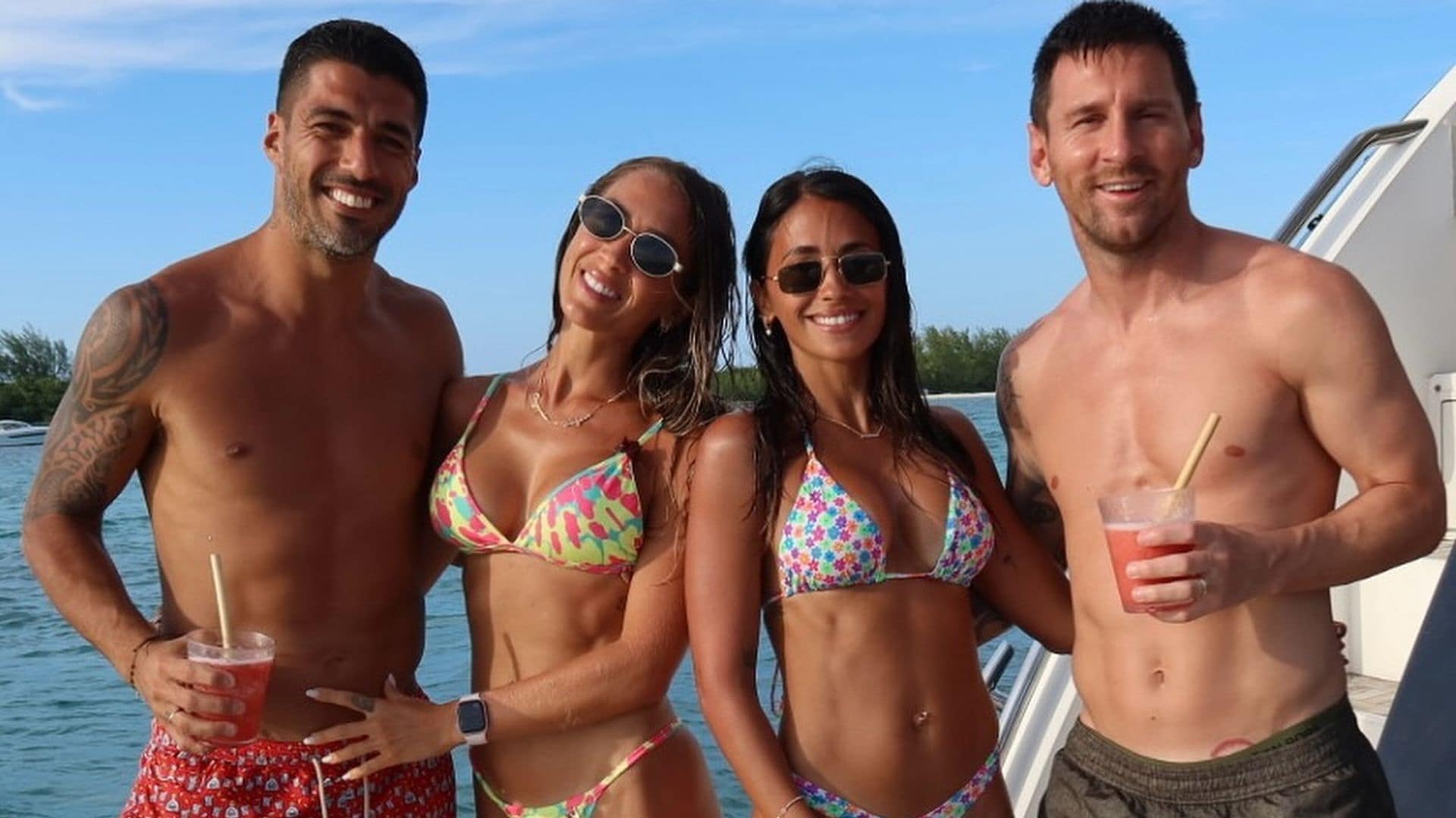 Junto a sus amores, Leo Messi y Luis Suárez tienen el verano más especial