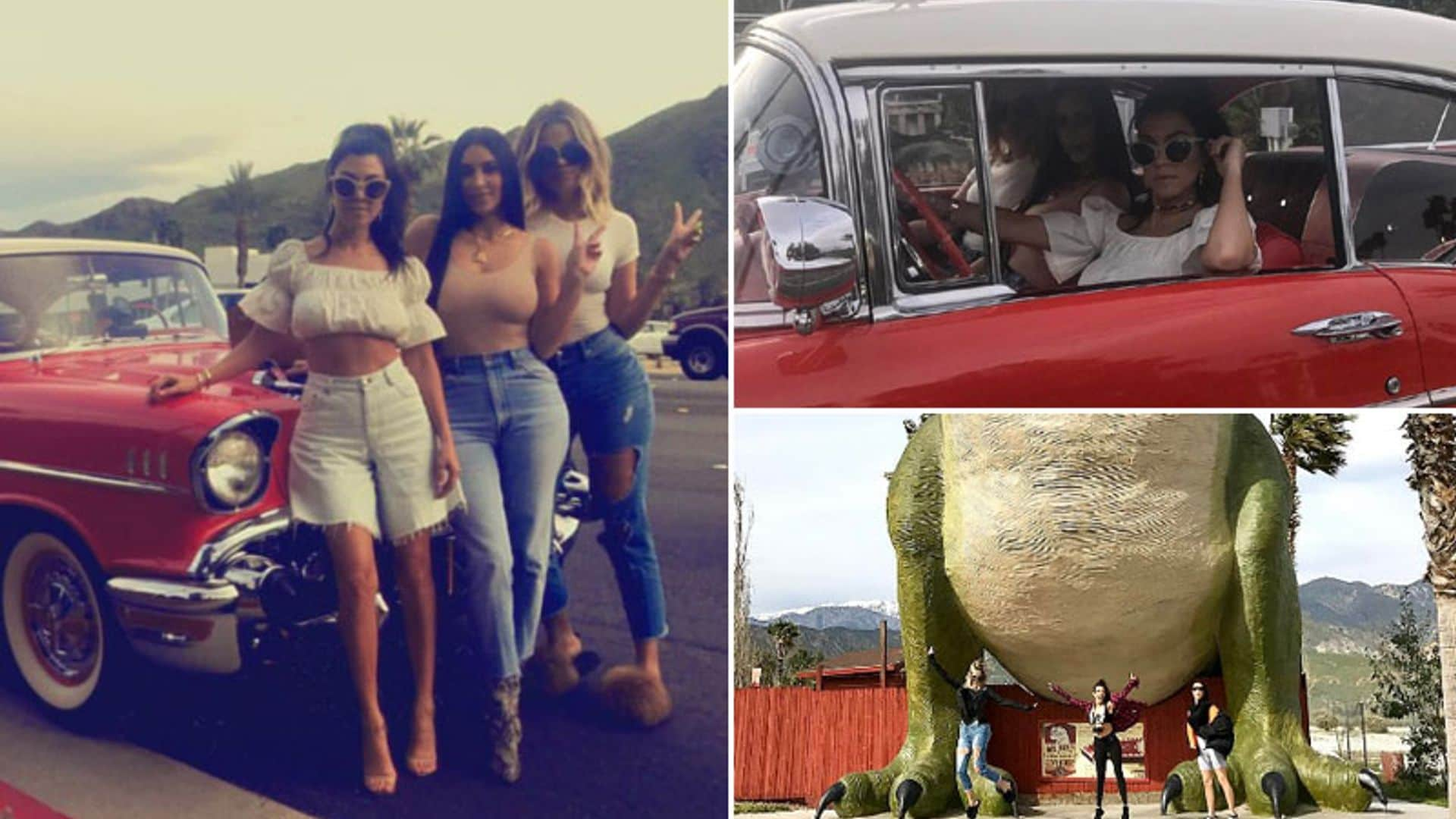 ¡Kardashian 'on the road'! La divertida escapada a Palm Springs de Kim, Khloé y Kourtney