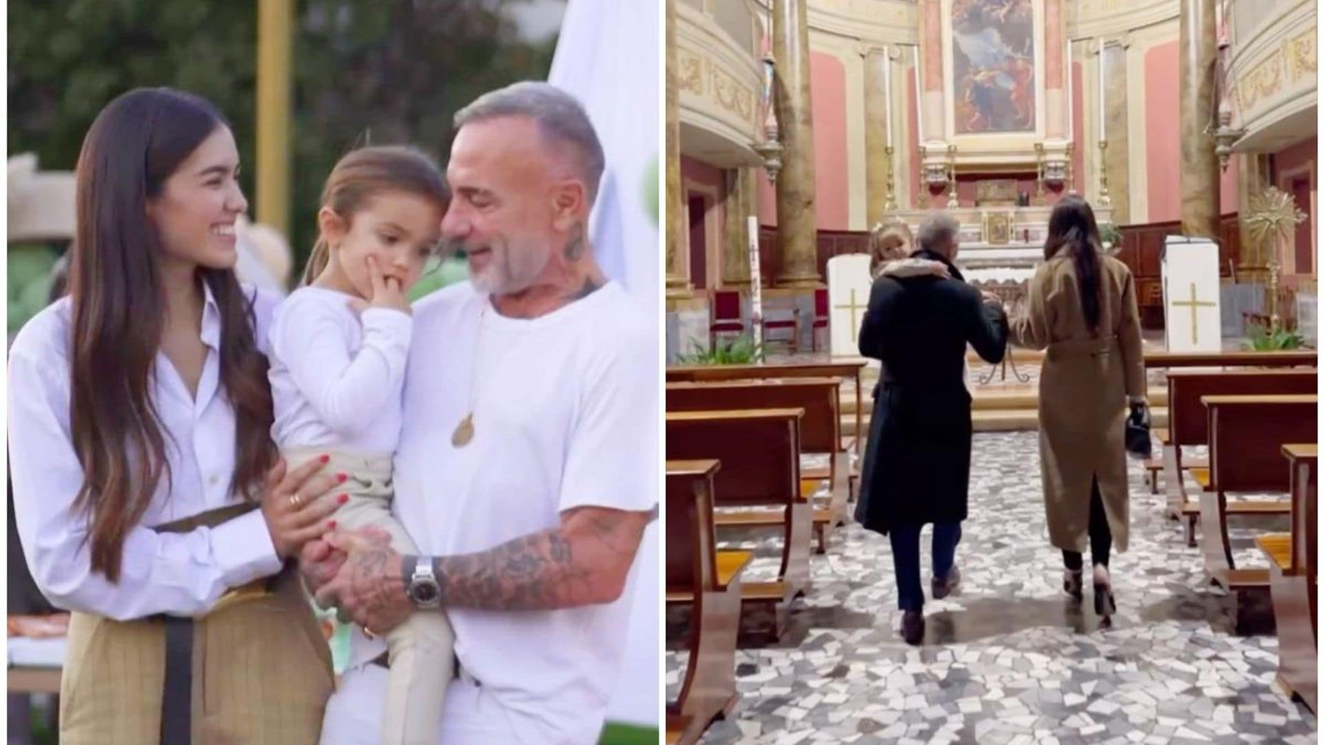Sharon Fonseca y Gianluca Vacchi celebran el bautizo de su hija Blu