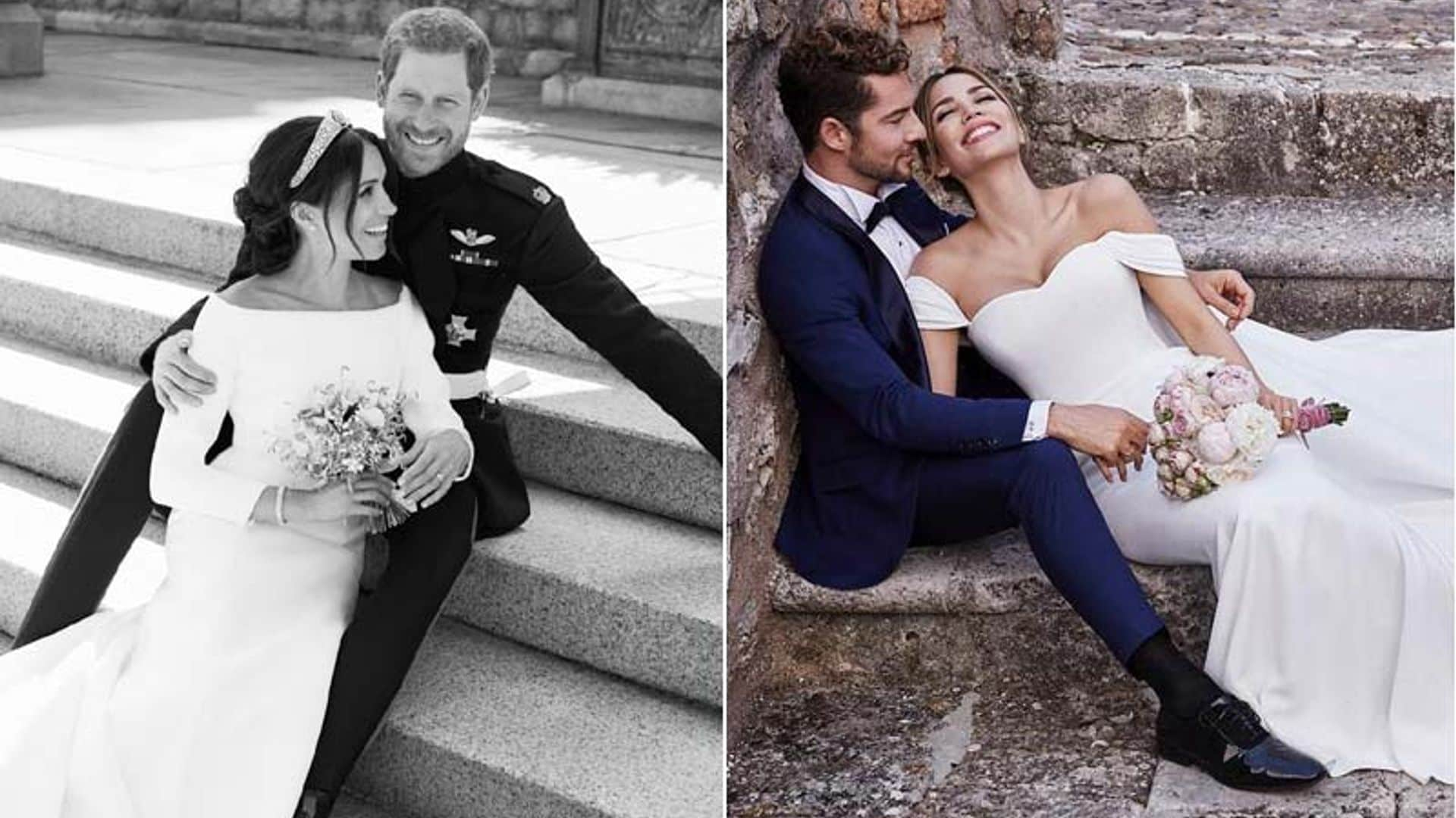 La fotografía de boda de David y Rosanna, ¿inspirada en las del príncipie Harry y Meghan?