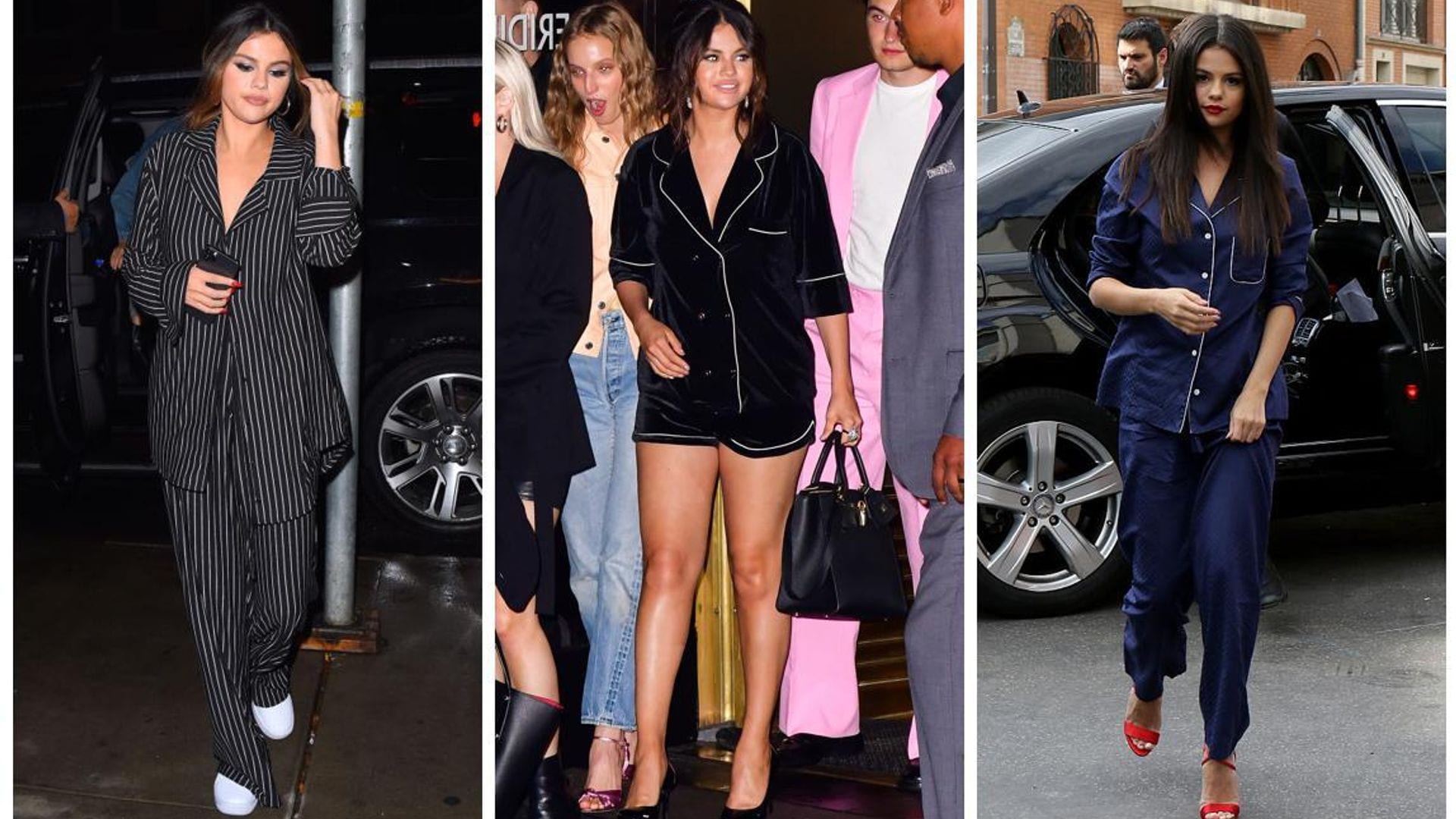 selena gomez y los looks de pijama que no se cansa de lucir en el street style