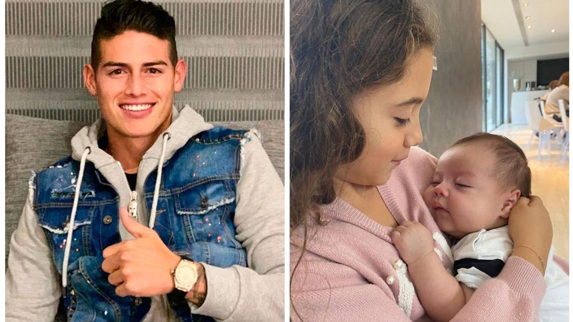 James Rodríguez publica la primera fotografía de sus hijos juntos