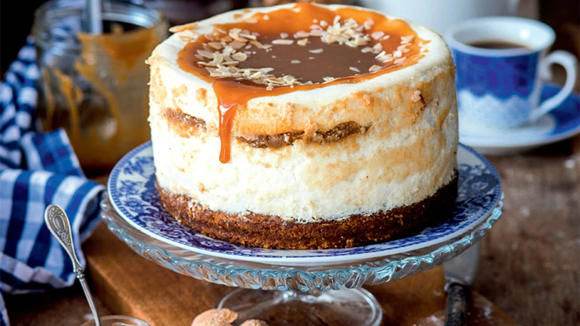 Tarta de queso con zanahoria y dulce de leche