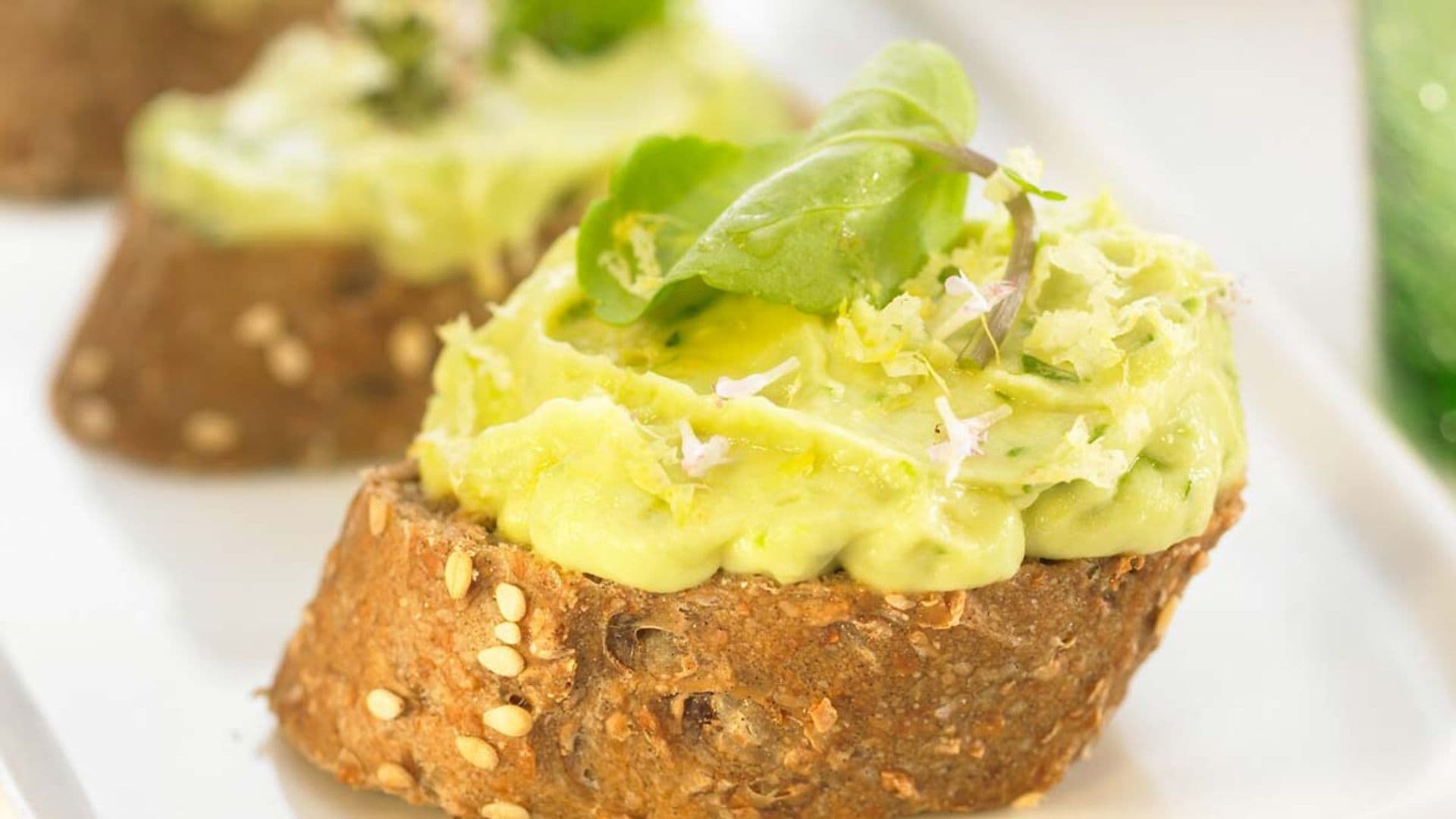 Pincho con crema de guacamole