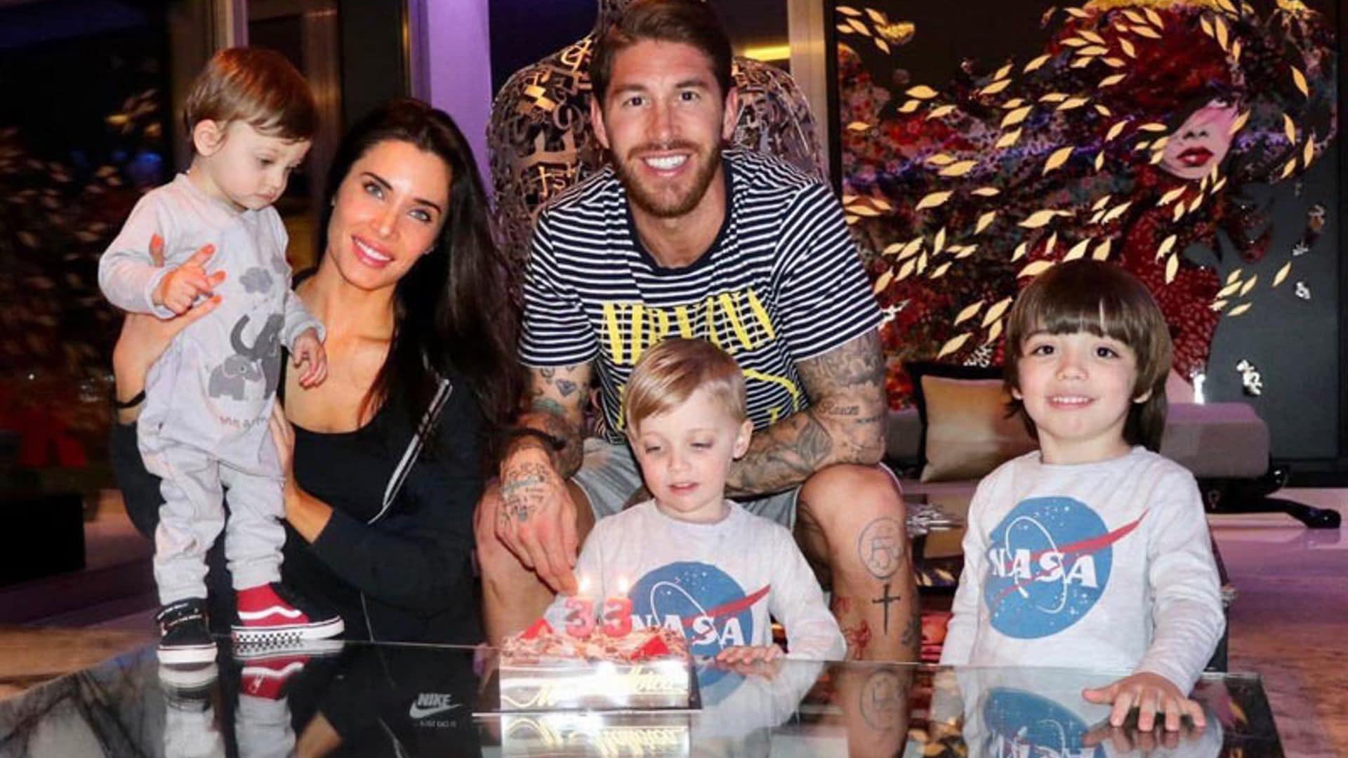 Por fin en familia: Así han celebrado Pilar Rubio y sus hijos el 33 cumpleaños de Sergio Ramos