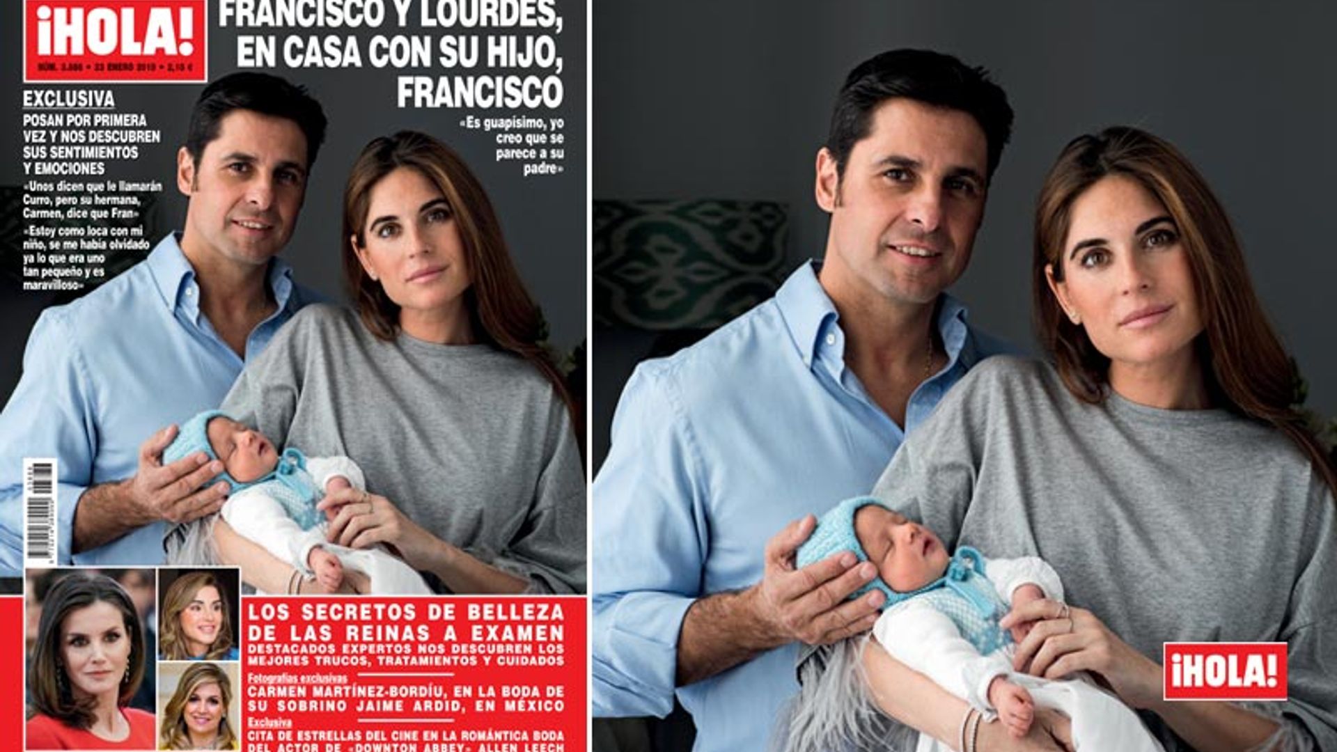 Exclusiva en ¡HOLA!, Francisco y Lourdes, en casa con su hijo Francisco