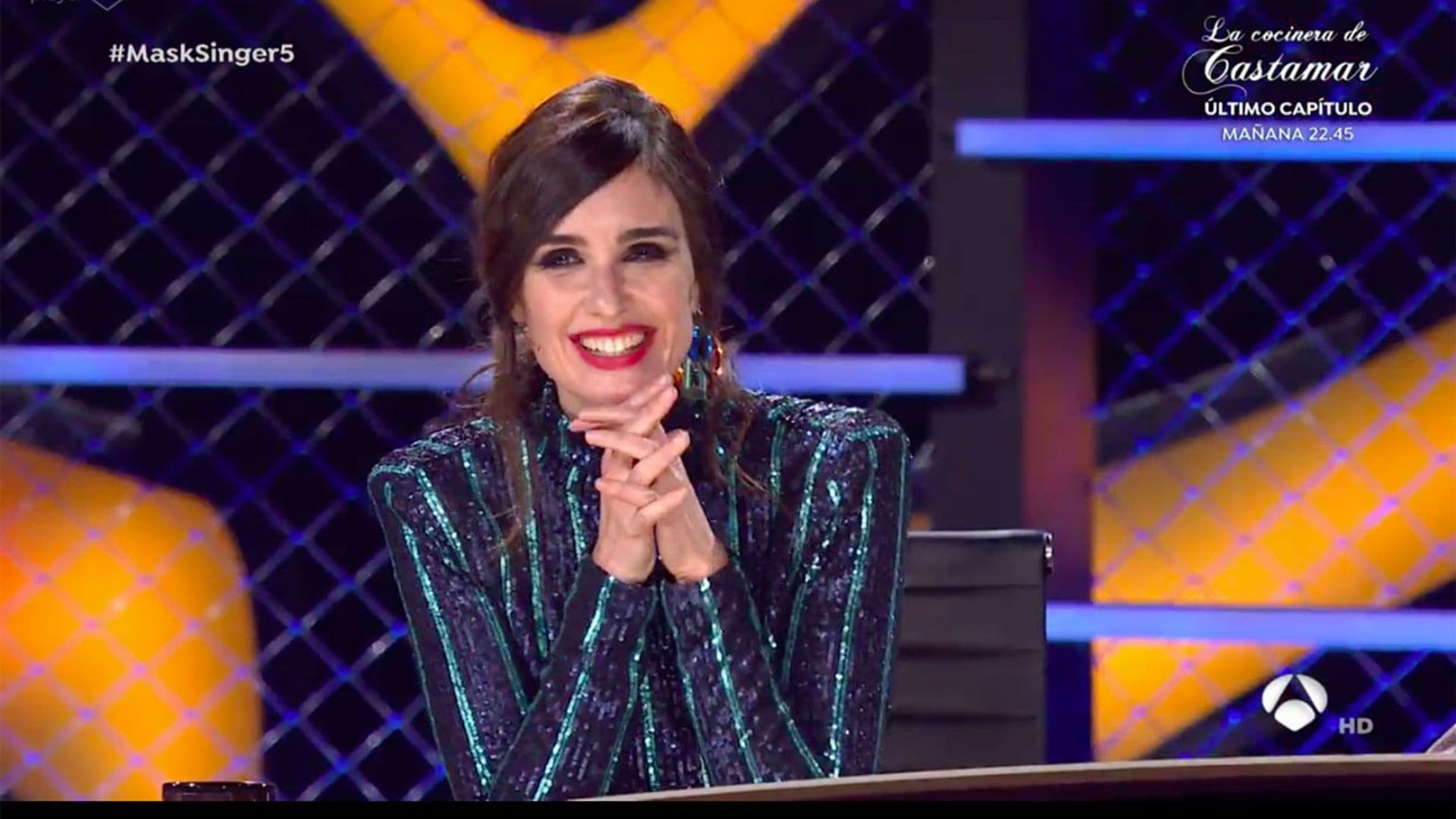 Paz Vega se inspira en el vestido de lentejuelas más cañero de doña Letizia