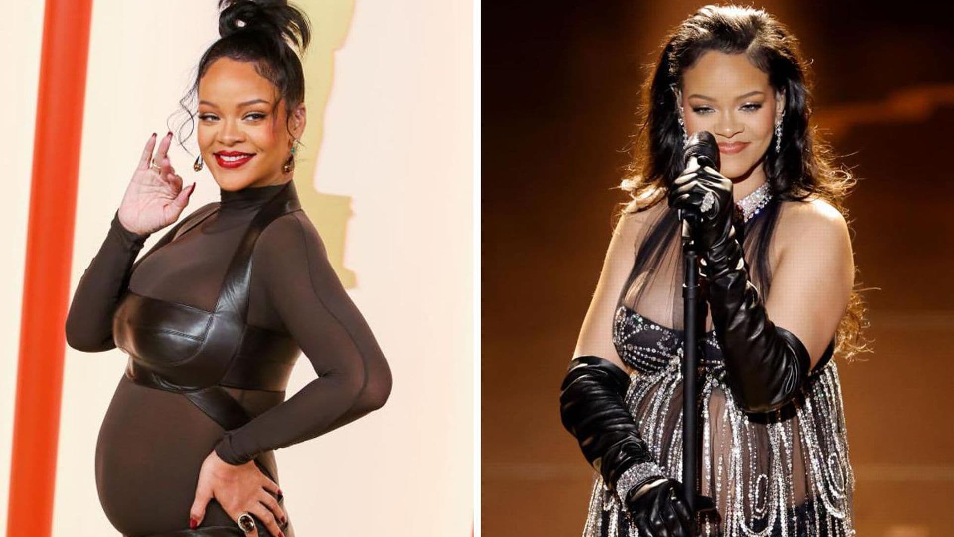 Rihanna presume su ‘baby bump’ en su gran noche en los Oscar 2023