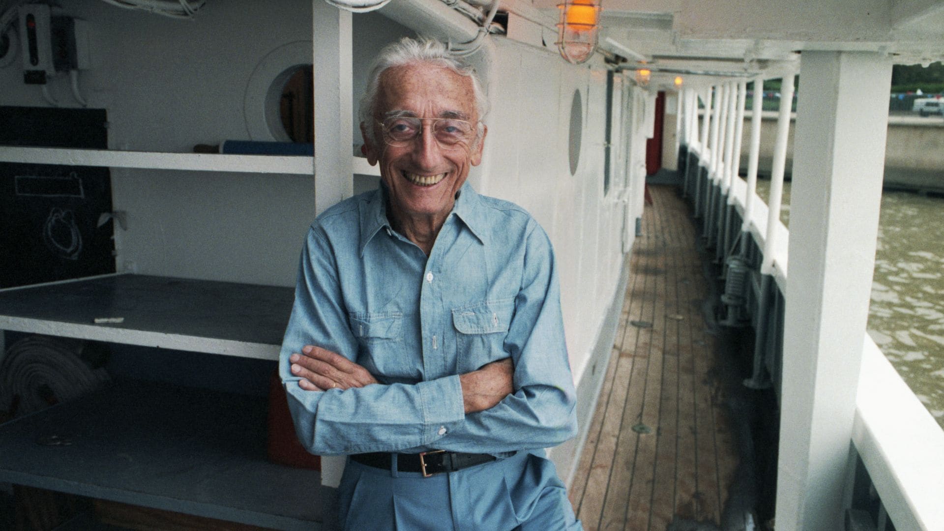 El biológo y oceanógrafo, Jacques Cousteau
