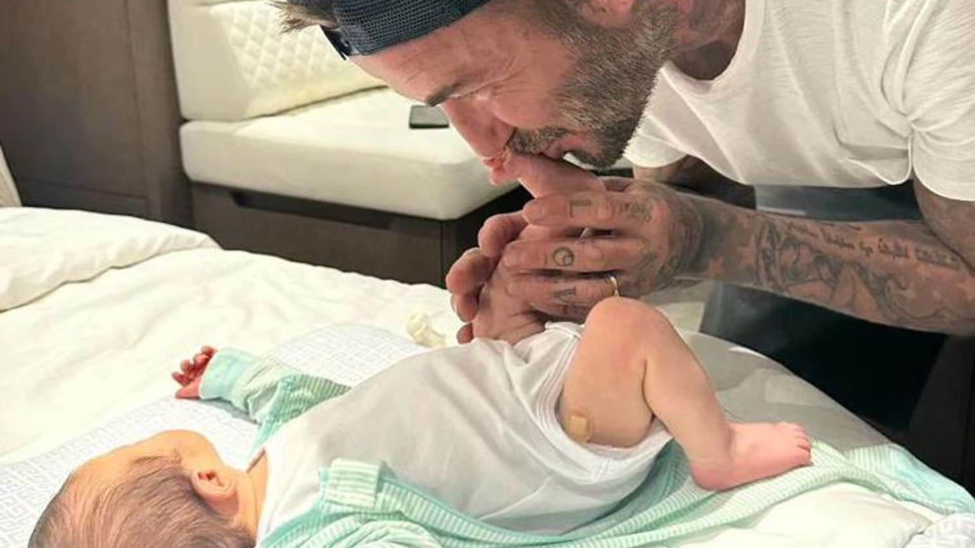 Marc Anthony comparte tierna foto de su bebé con el ‘tío’ David Beckham