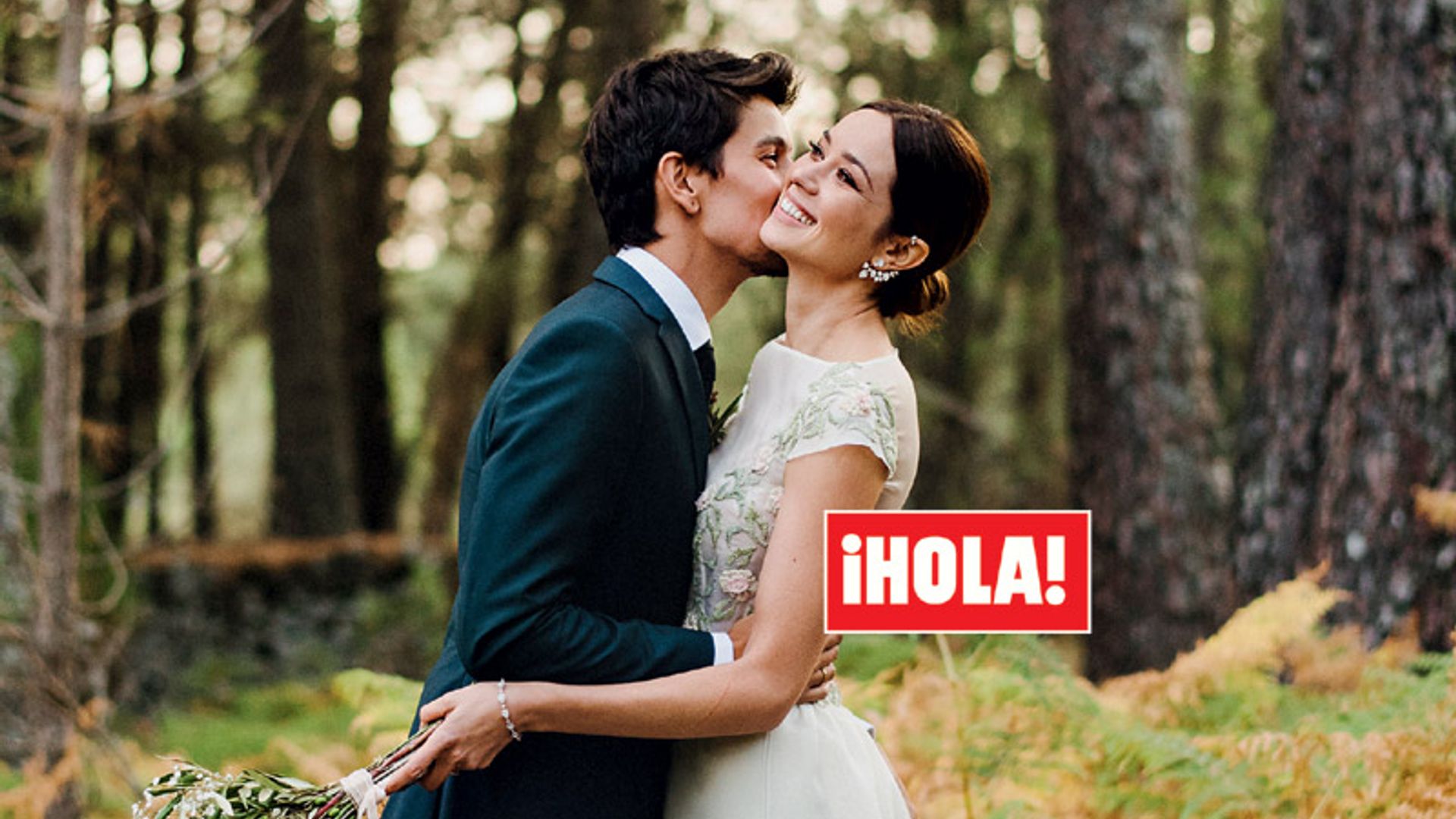 Un toque romántico y un toque actual, así fue el primer vestido de novia de Dafne Fernández