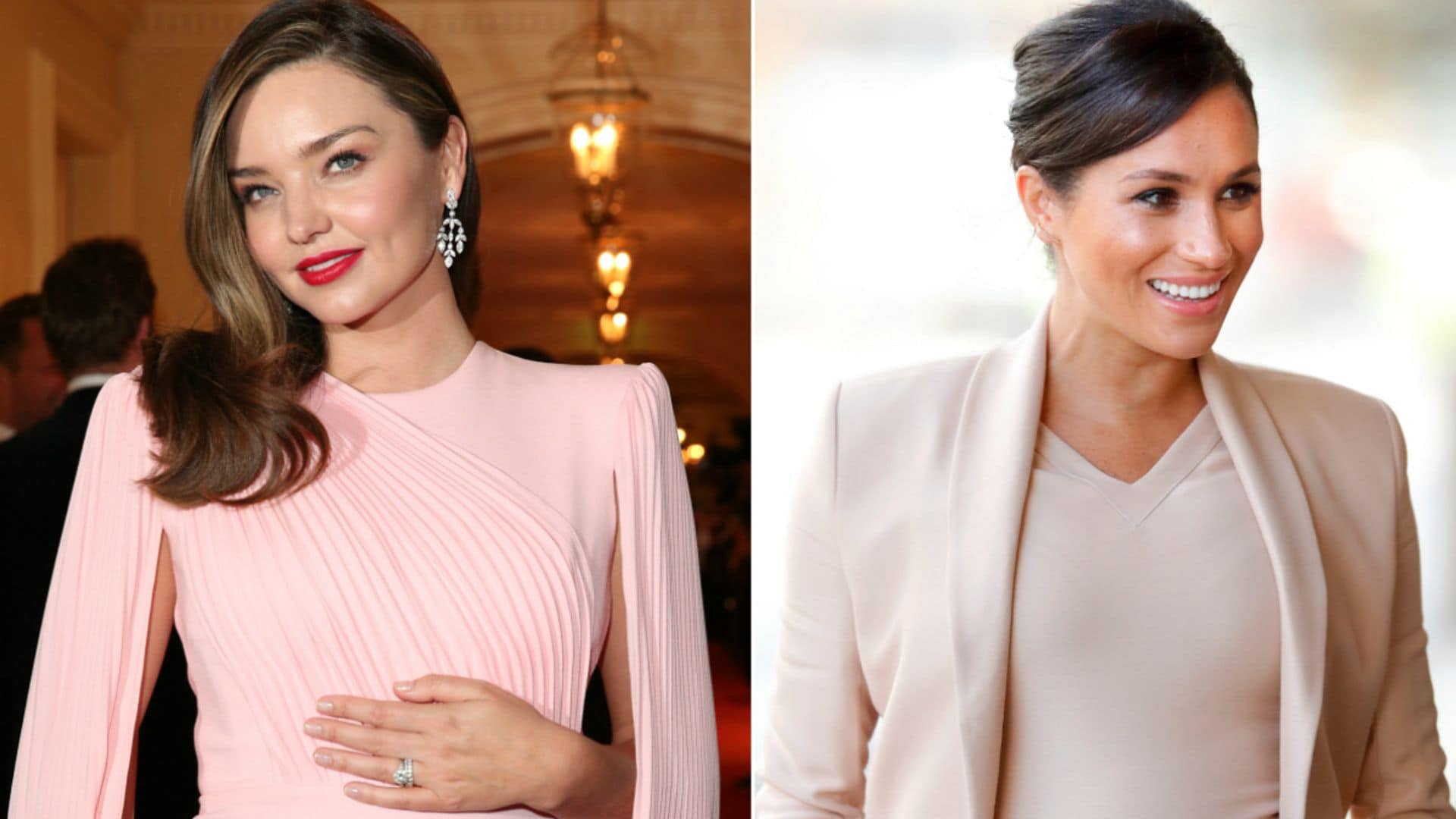 Miranda Kerr presume su embarazo muy al estilo de Meghan Markle