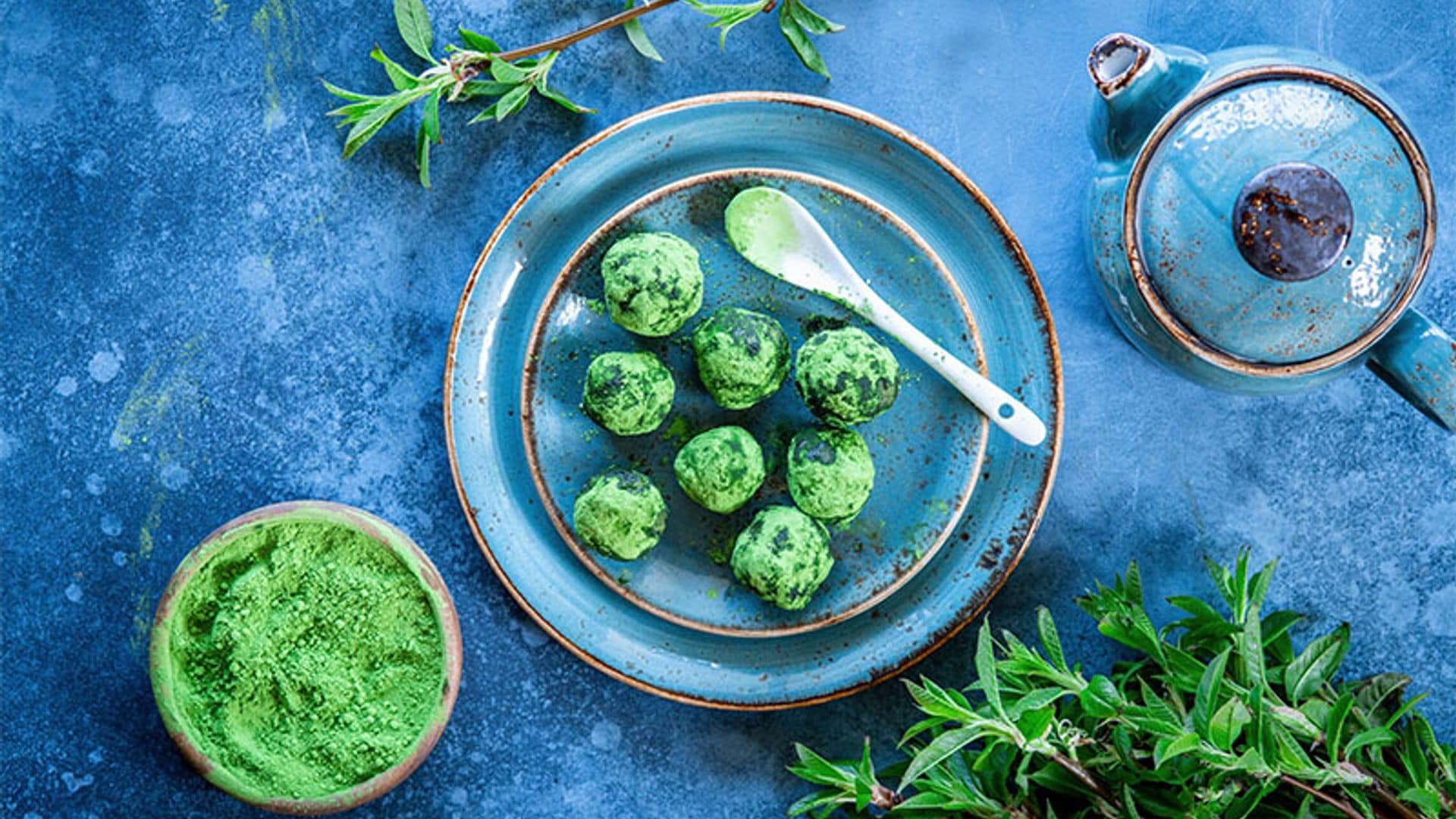 Trufas de chocolate blanco y té 'matcha'