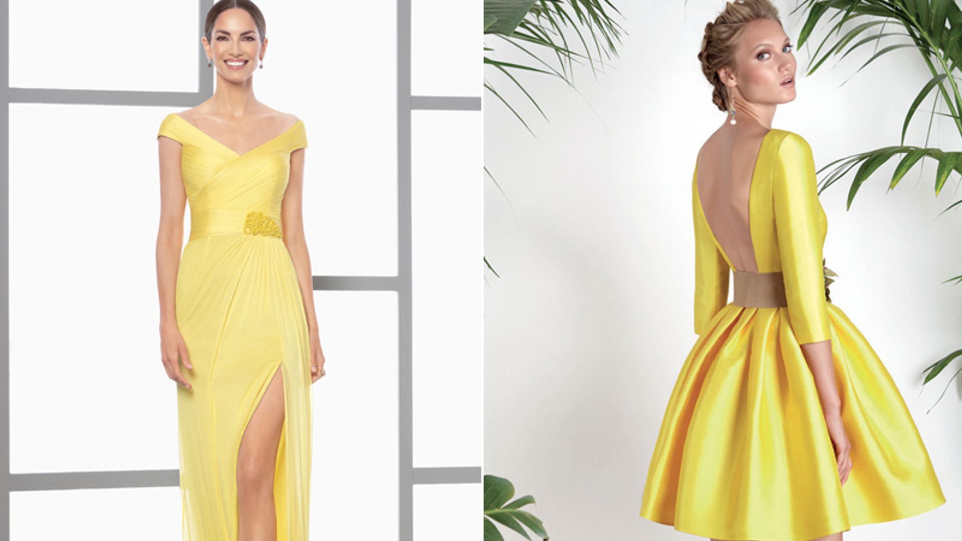 El amarillo es tendencia y estos 9 vestidos de invitada te convencerán