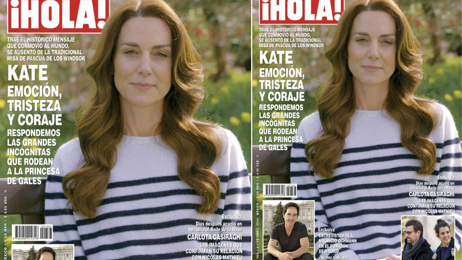 En ¡HOLA!, Kate, emoción, tristeza y coraje