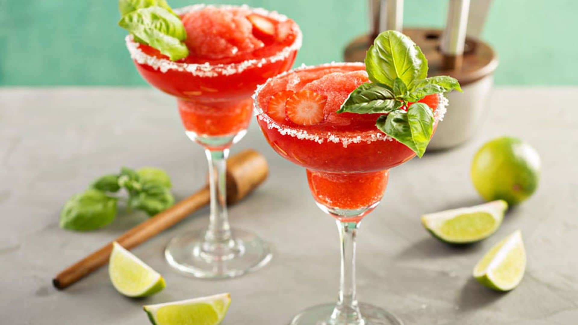 Margarita 'frozen' de fresas y lima