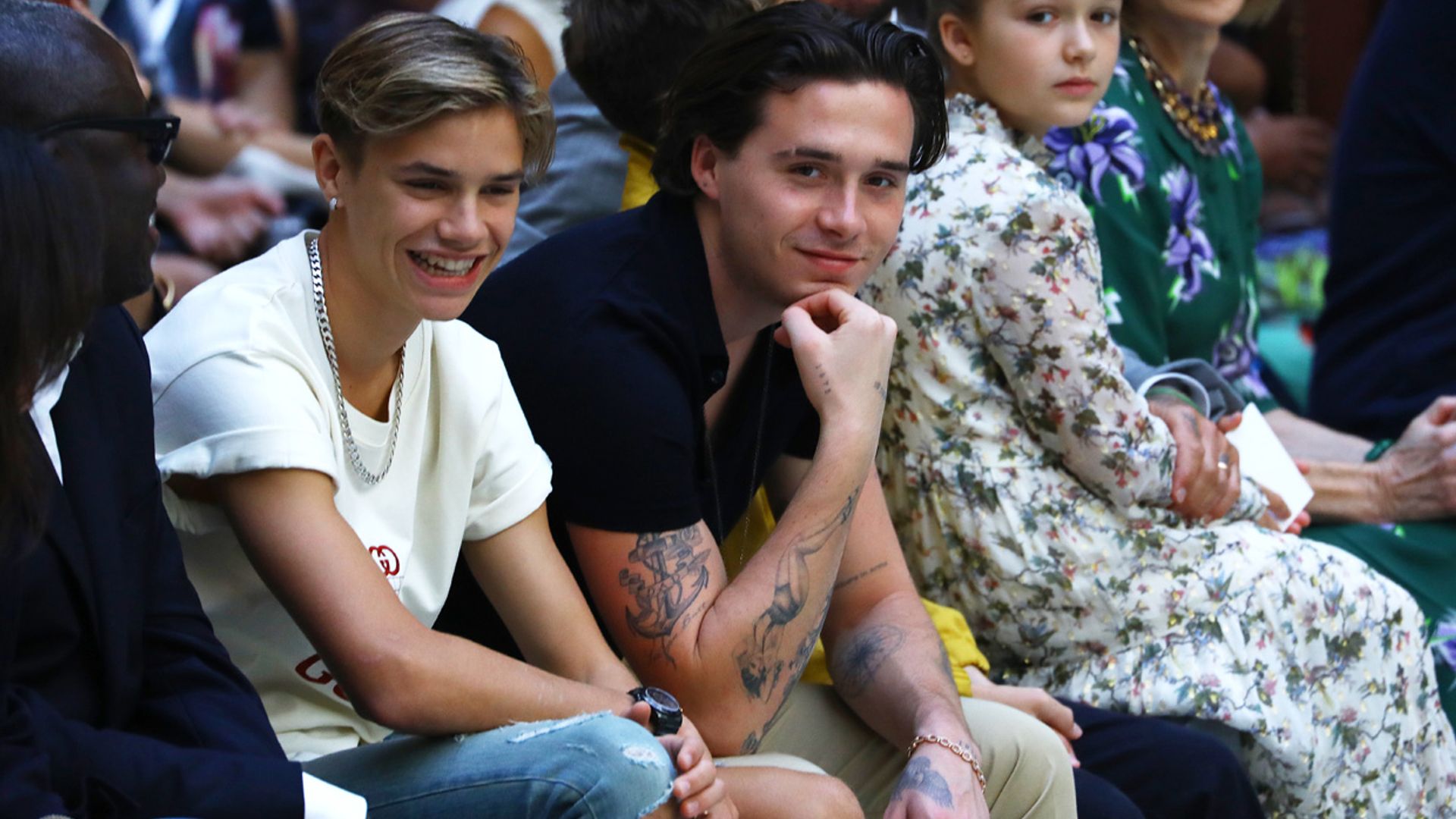 Brooklyn y Romeo Beckham, los mejores modelos para los diseños de Justin Bieber