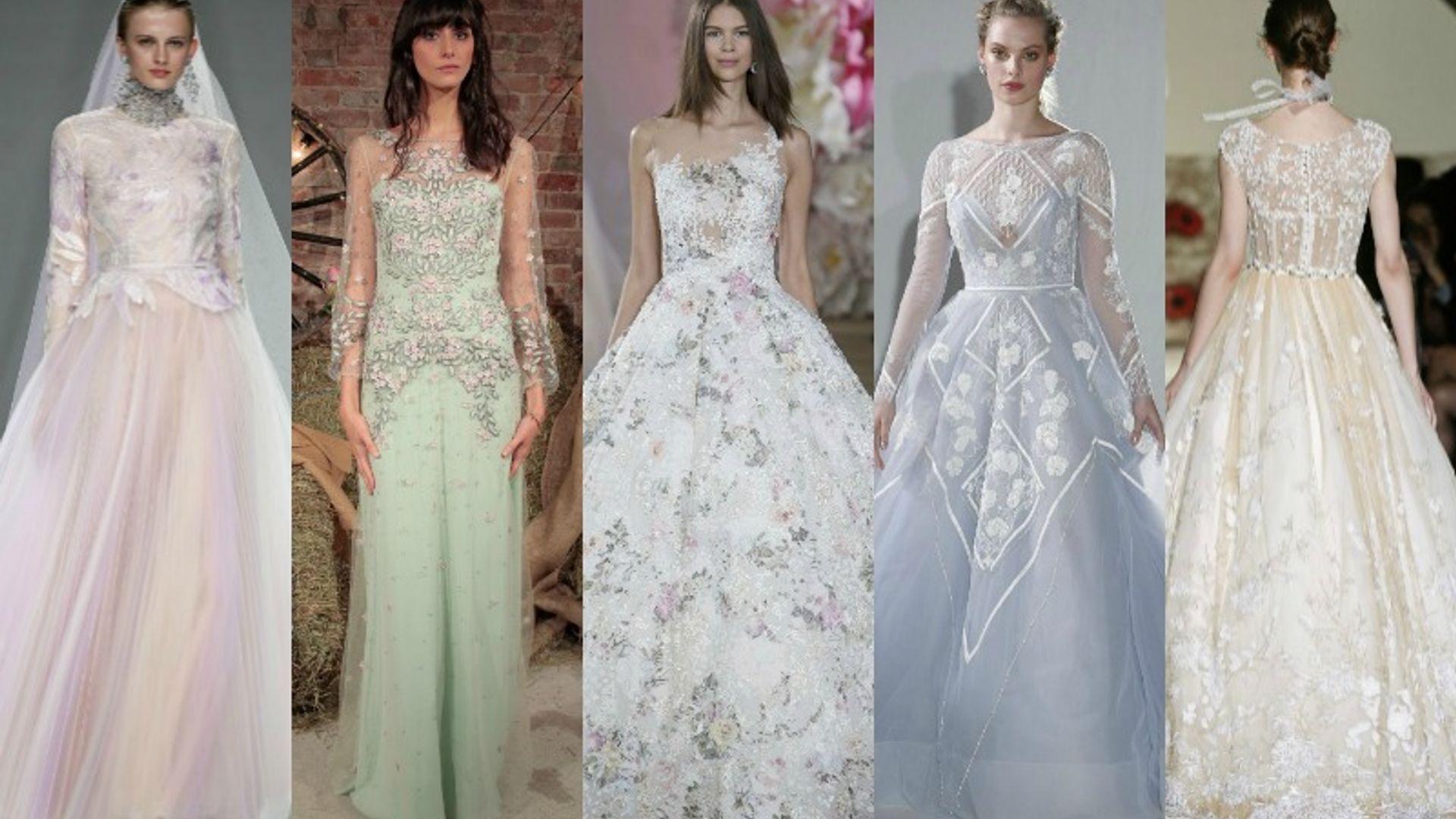 Tendencias 2017: Vestidos de novia con colores y flores