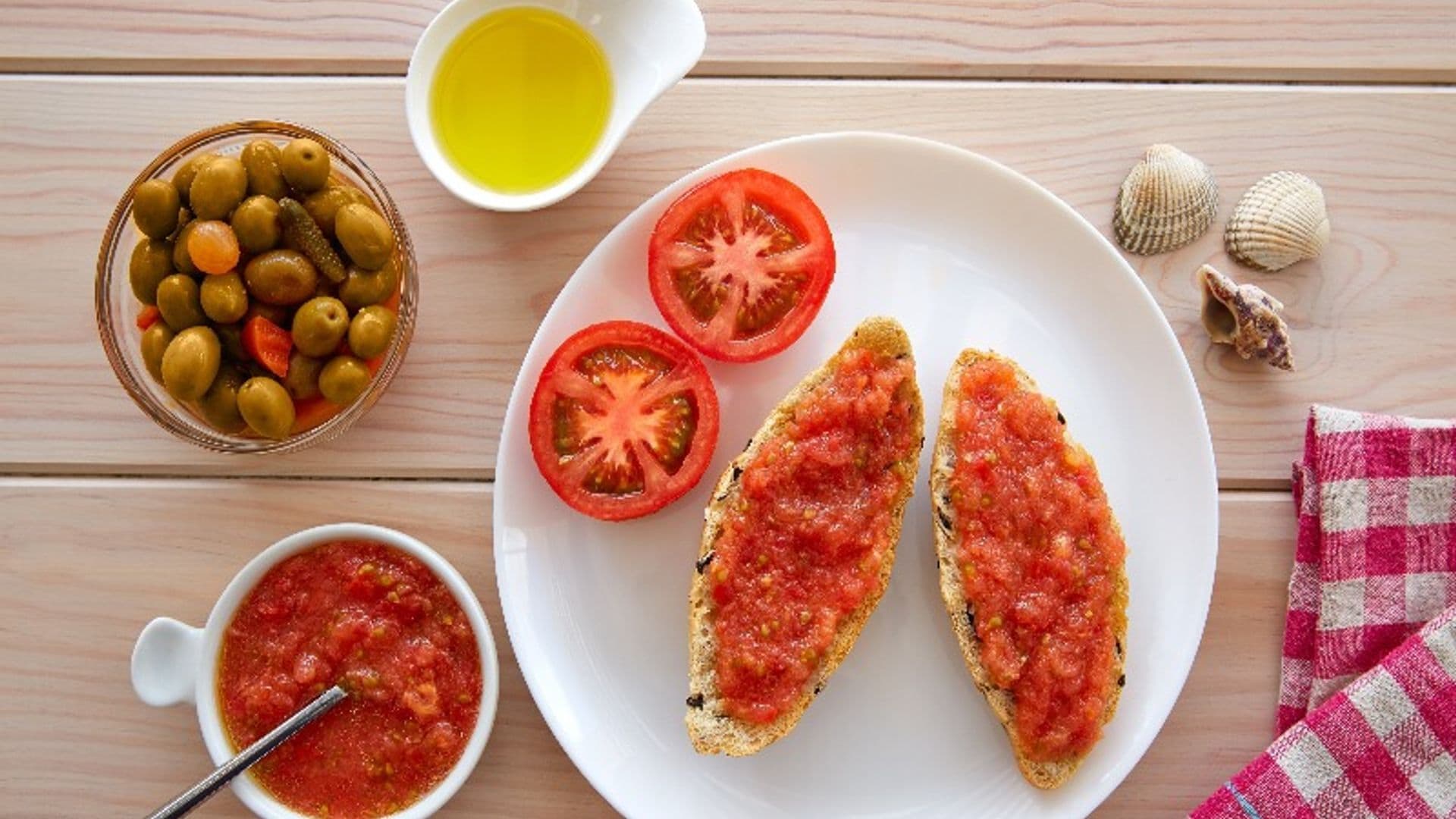 Tostas de tomate y aceite de oliva