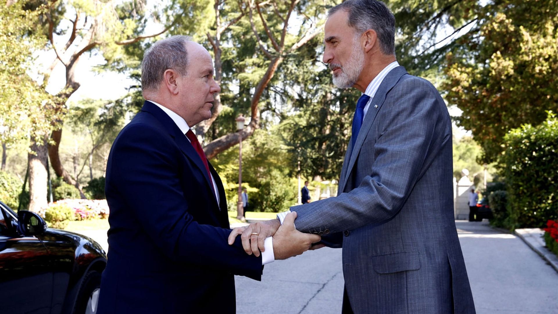 Alberto de Mónaco almuerza con el rey Felipe en Zarzuela, la primera parada de su visita a España