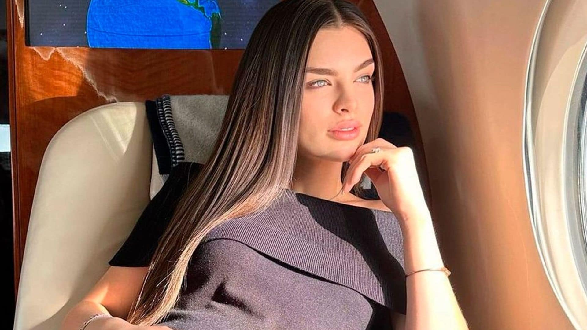 Desde las alturas, Nadia Ferreira, esposa de Marc Anthony, presume su baby bump