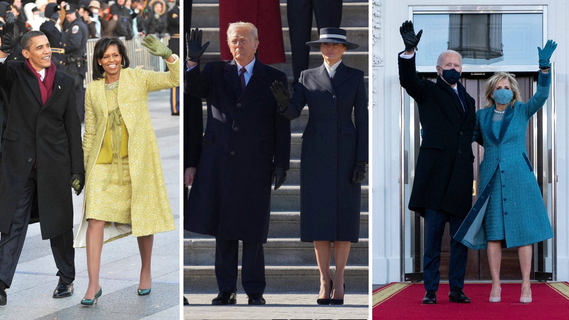 La evolución del estilo de las Primeras Damas en el Día de la Inauguración