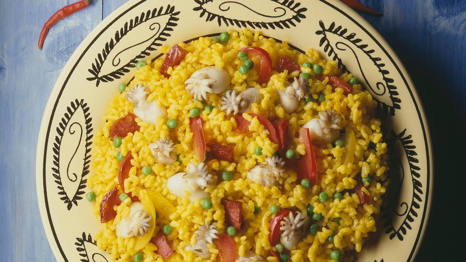 Arroz picante con sepietas