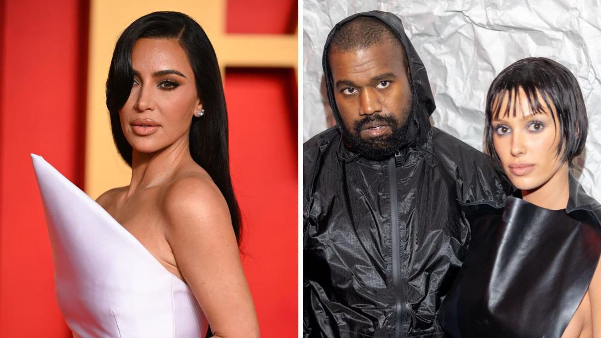 Kim Kardashian y Bianca Censori, juntas como buenas amigas en la fiesta de Kanye West