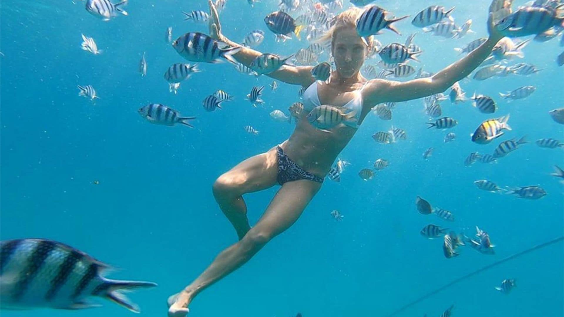 ¡Al agua patos! El espectacular baño entre peces de colores de Elsa Pataky y su familia