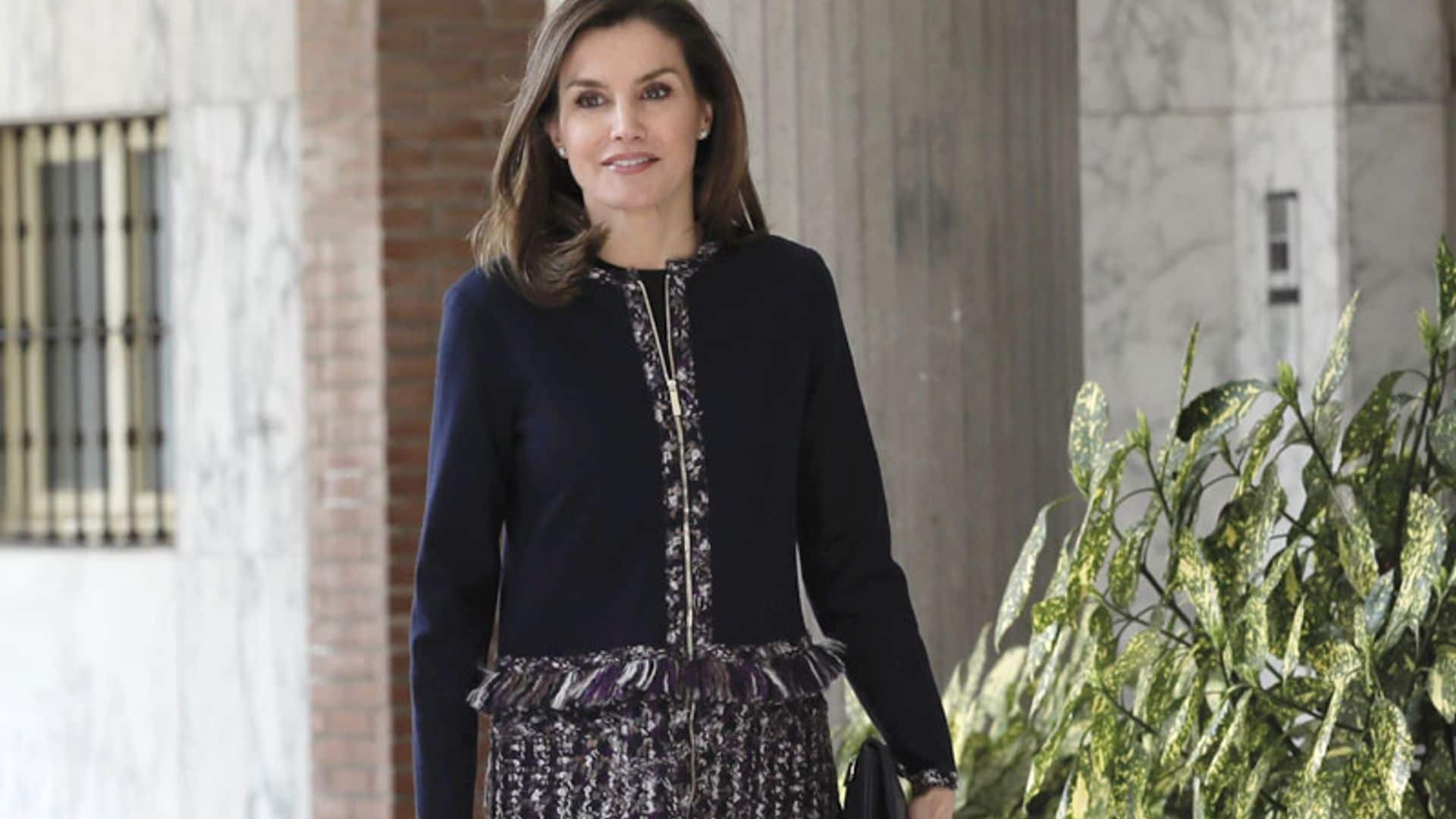 La reina Letizia y el abrigo de 'tweed' que ha tardado dos años en estrenar