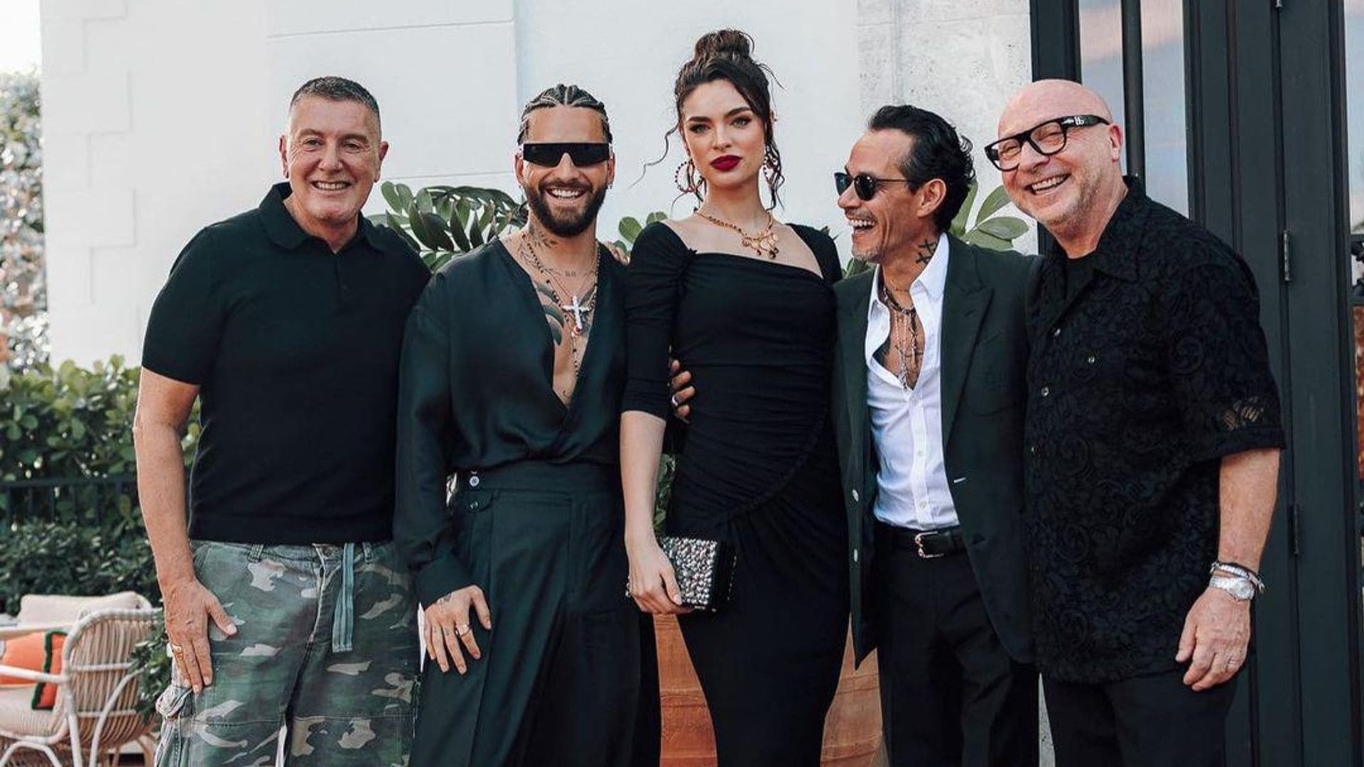 Marc Anthony, Nadia Ferreira y Maluma le ponen sabor latino al desfile de Dolce & Gabbana en Miami