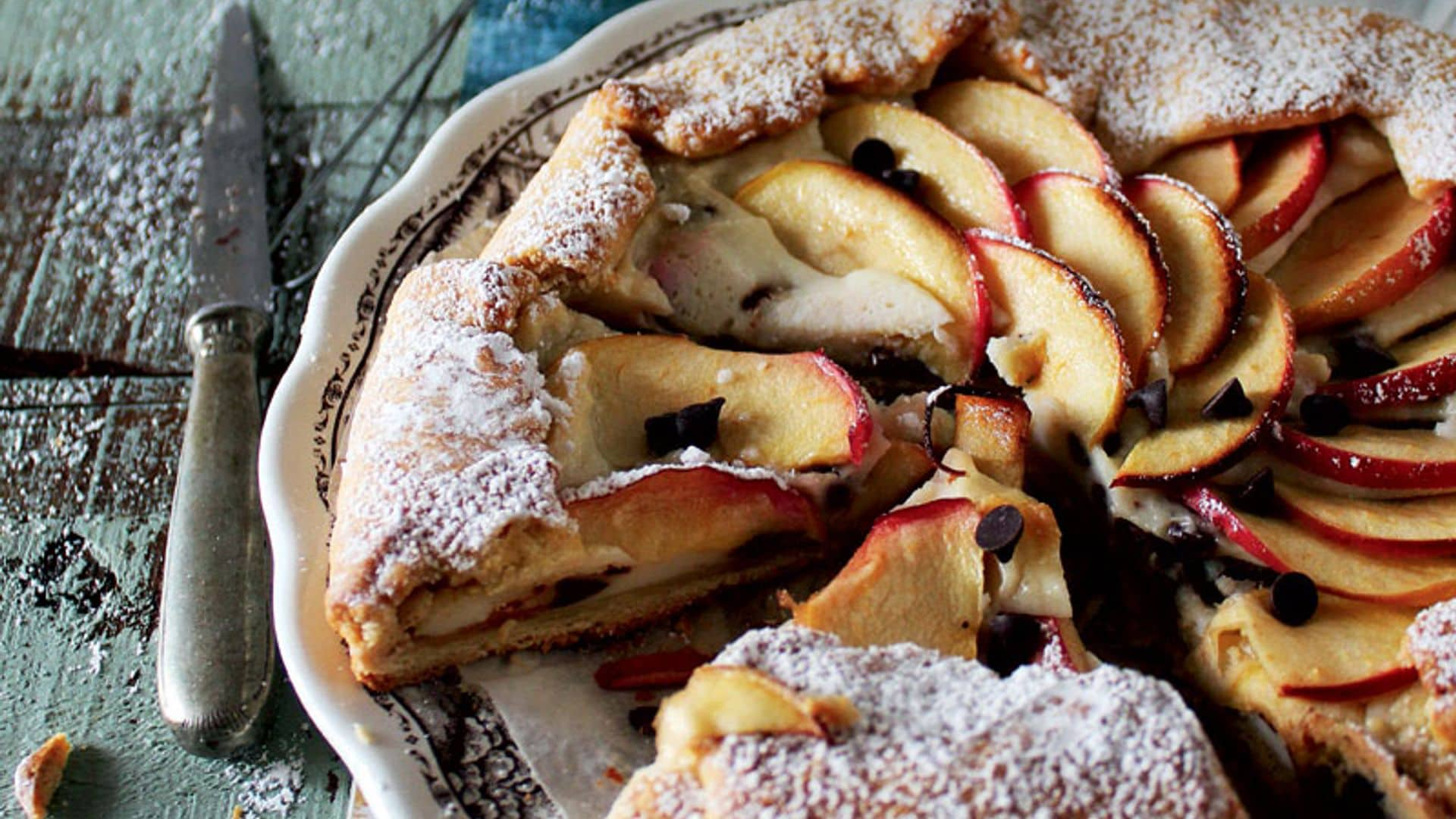 'Crostata' de requesón y manzana