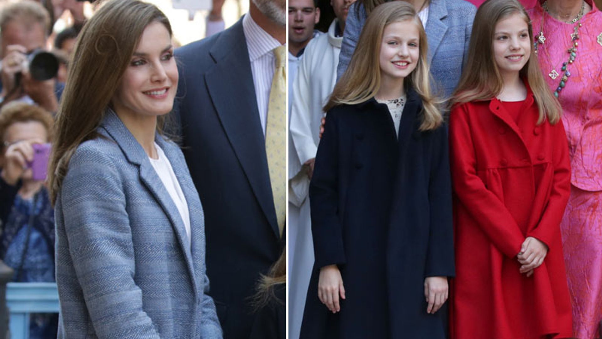 Los 'looks' de la reina Letizia, la princesa Leonor y la infanta Sofía, al detalle