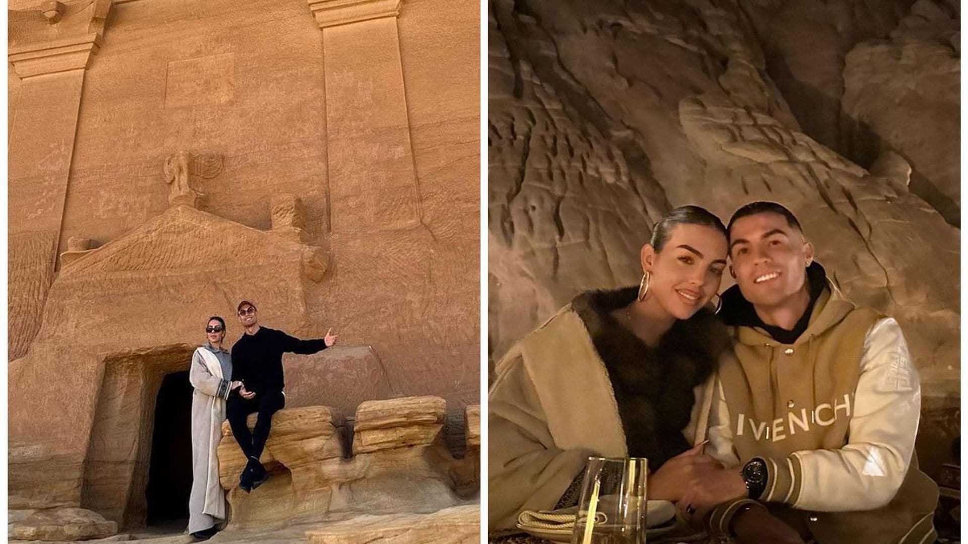 Georgina Rodríguez y Cristiano Ronaldo exploran el espectacular desierto de Arabia Saudita