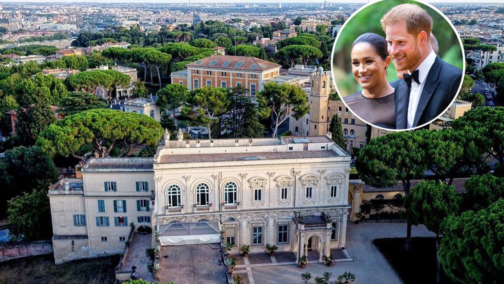 Así es Villa Aurelia, el espectacular escenario de la 'boda romana' a la que acuden el príncipe Harry y  Meghan Markle