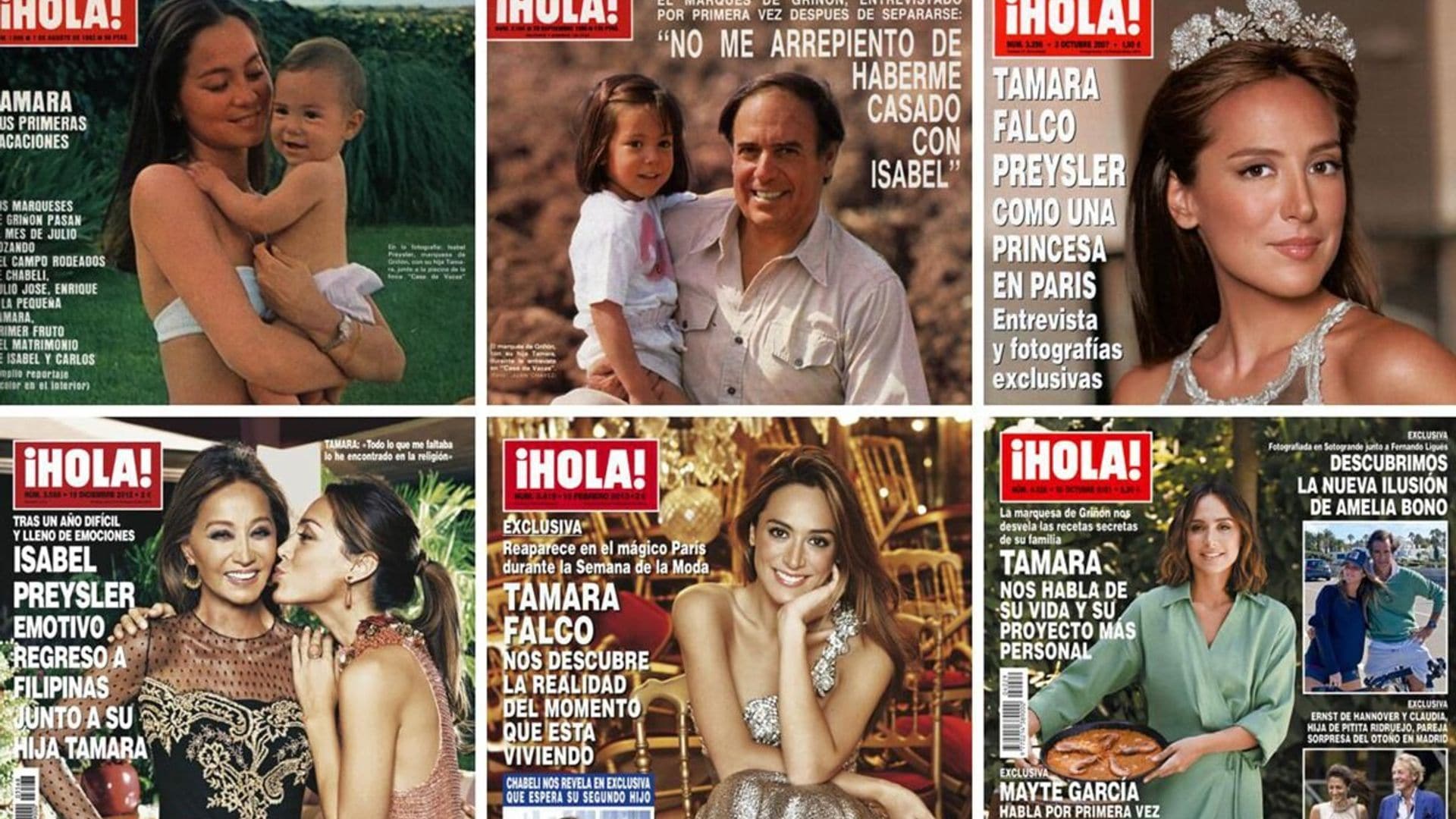 Las edades de Tamara Falcó: 40 años en 40 portadas de ¡HOLA!