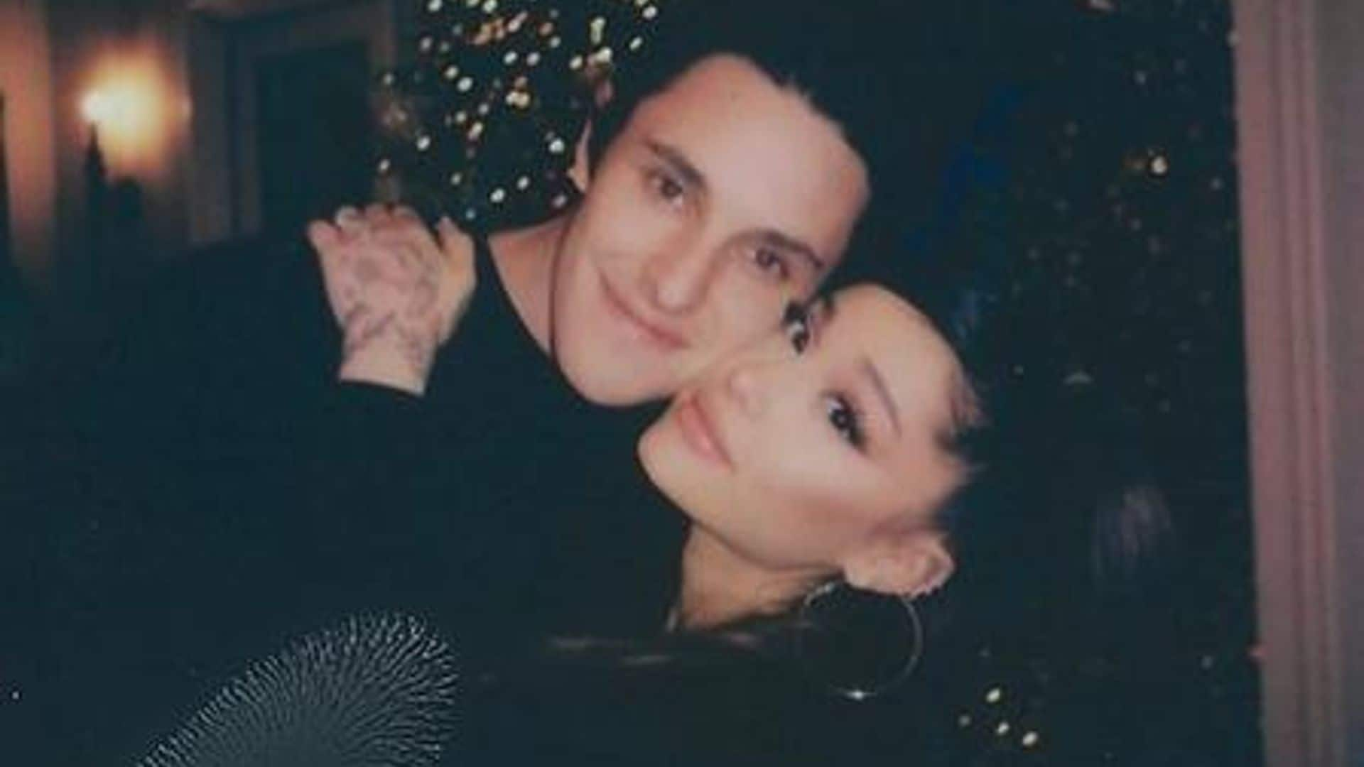 ariana grande and fiance dalton gomez celebrate christmas