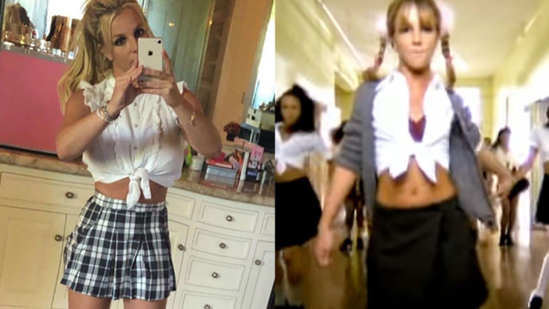 Britney Spears se viste de nuevo de colegiala veinte años después de 'Baby one more time'