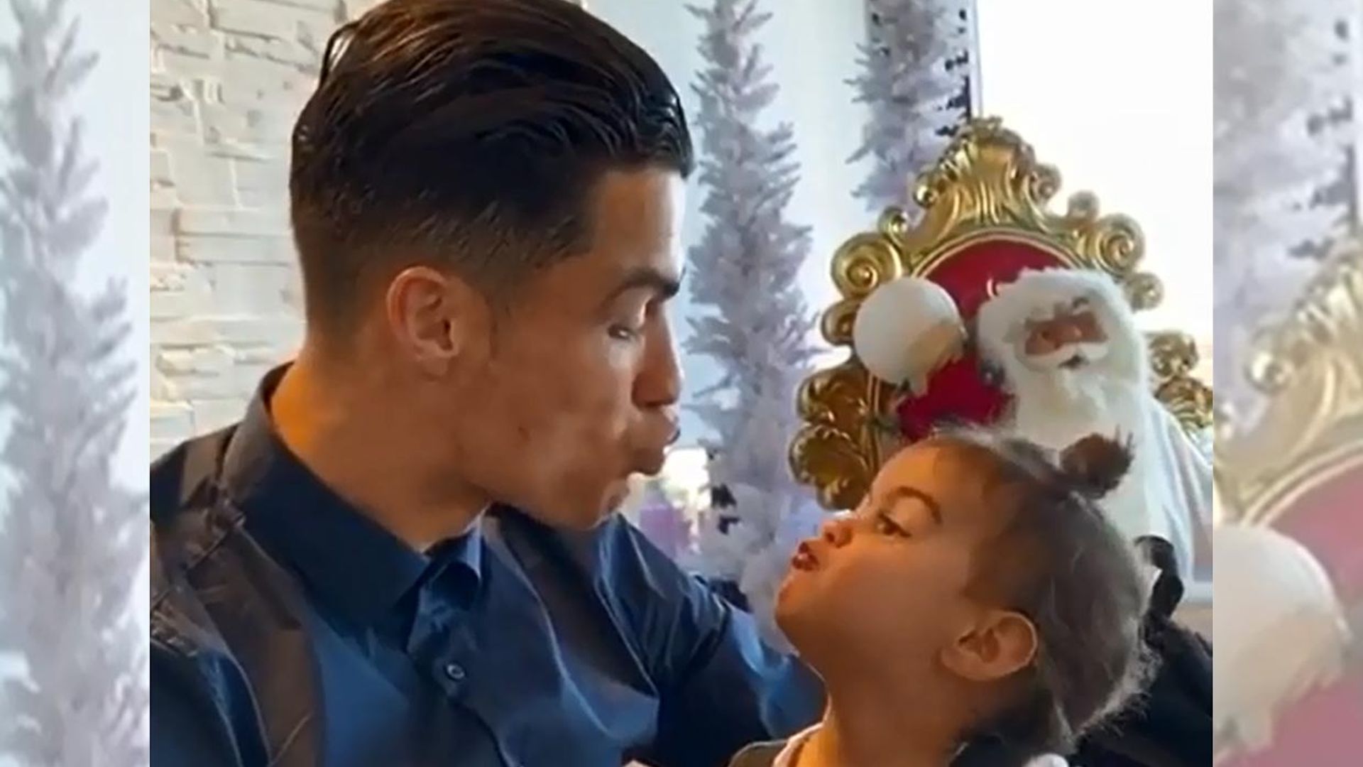 '¡Papá, uno más!': Cristiano Ronaldo se come a besos a su 'princesa', su hija Alana