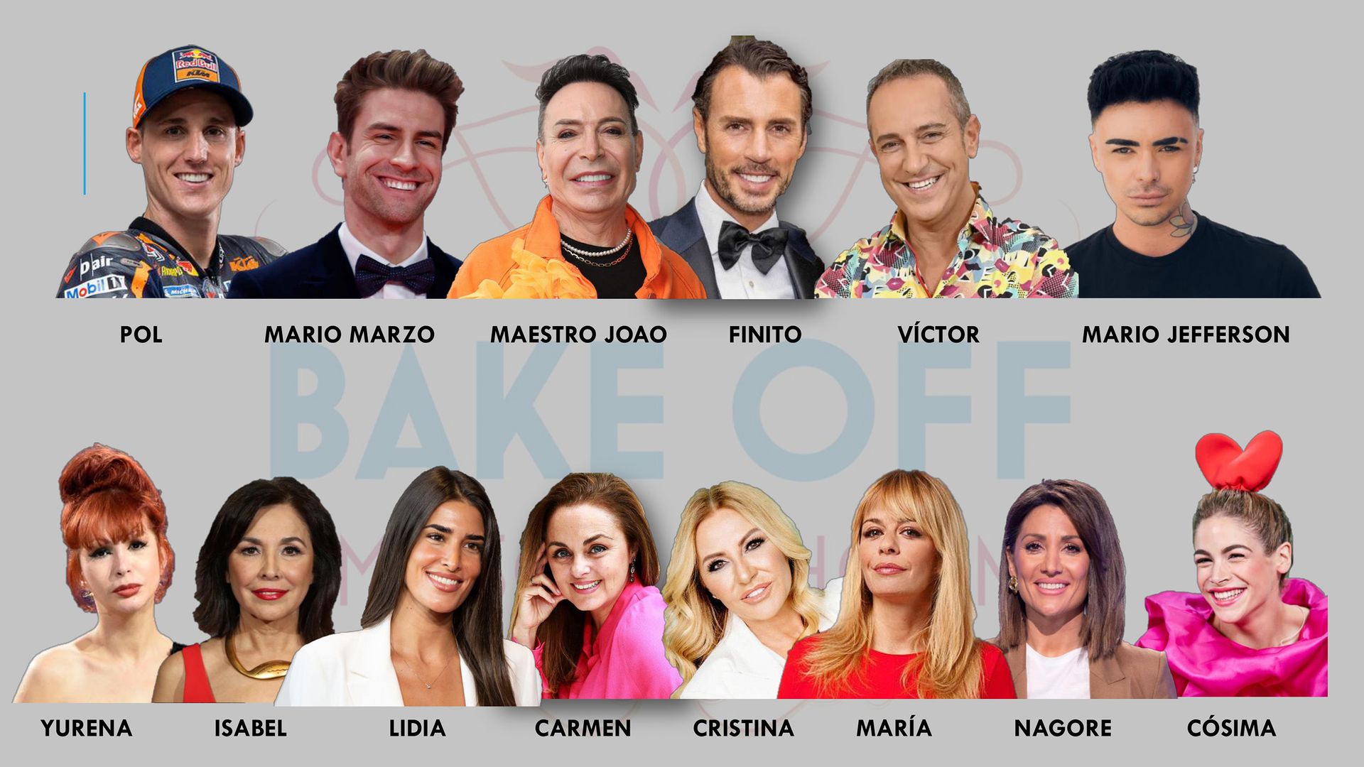 Isabel Gemio, Yurena… 14 ‘celebrities’ competirán por ser los mejores pasteleros