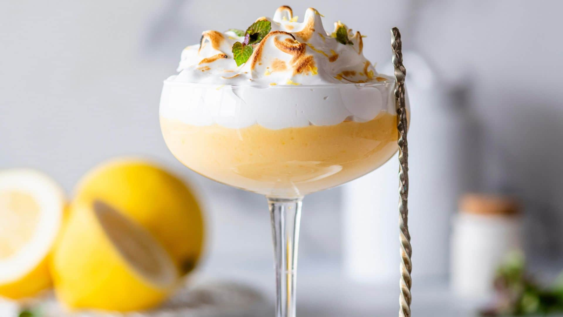 'Lemon curd' con merengue