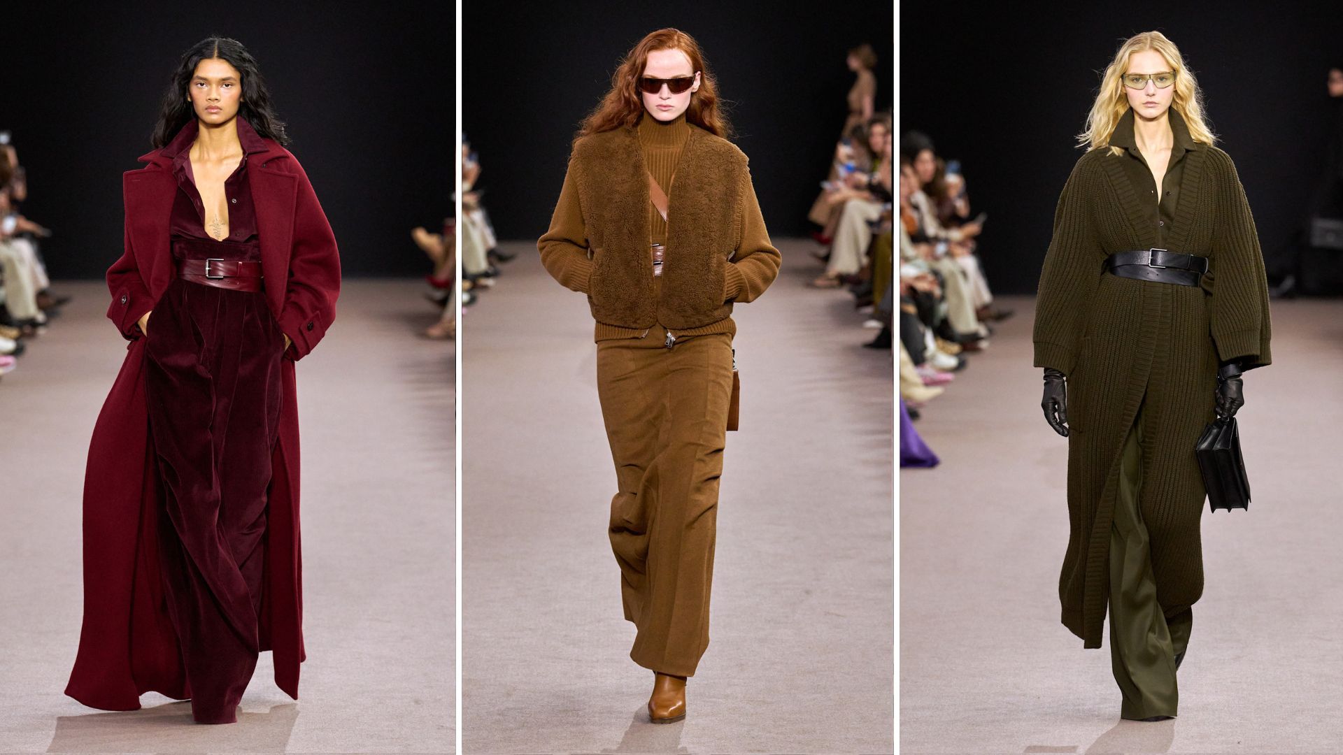 En esta ocasión, Max Mara apuesta por looks monocromáticos que juegan con las texturas para darle un giro inesperado a la apariencia del atuendo.