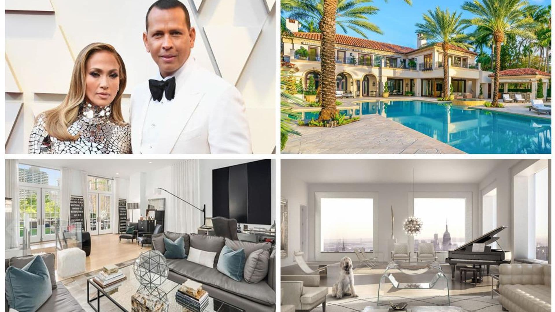 El imperio inmobiliario de Jennifer Lopez y Alex Rodriguez: mansiones, departamentos de lujo y penthouses