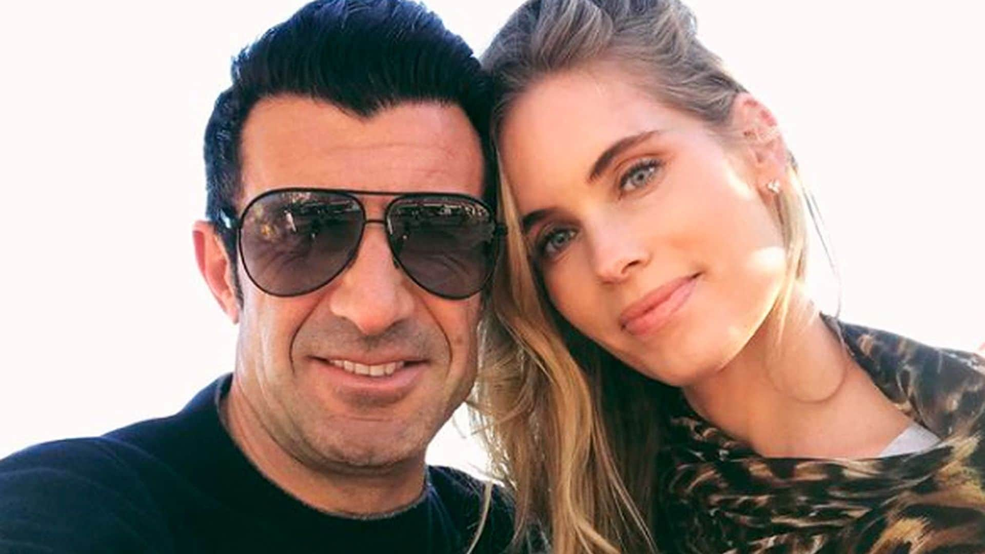 Luis Figo tiene una dura rival con el balón: su mujer, Helene Svedin