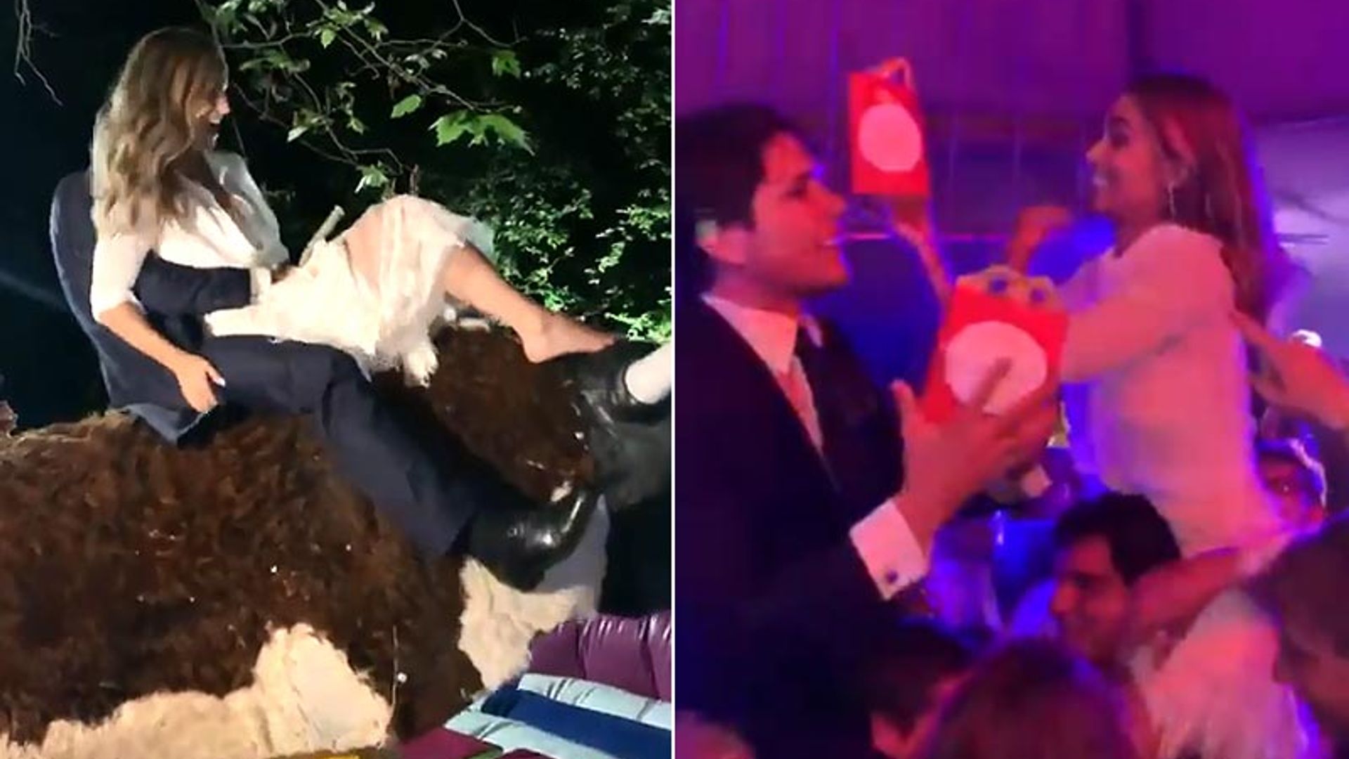 Un toro mecánico, música y 'fast food': el inolvidable fiestón de boda de María Pombo