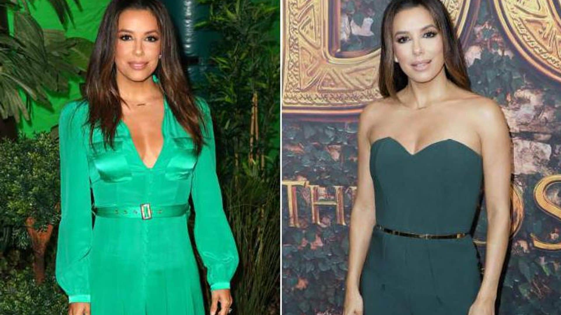 El verde es tendencia y Eva Longoria te muestra cómo llevarlo