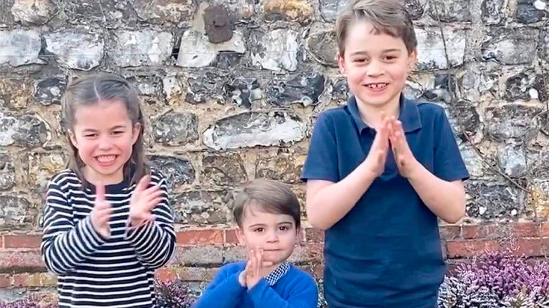 George, Charlotte y Louis de Cambridge se unen al aplauso solidario a todos los sanitarios