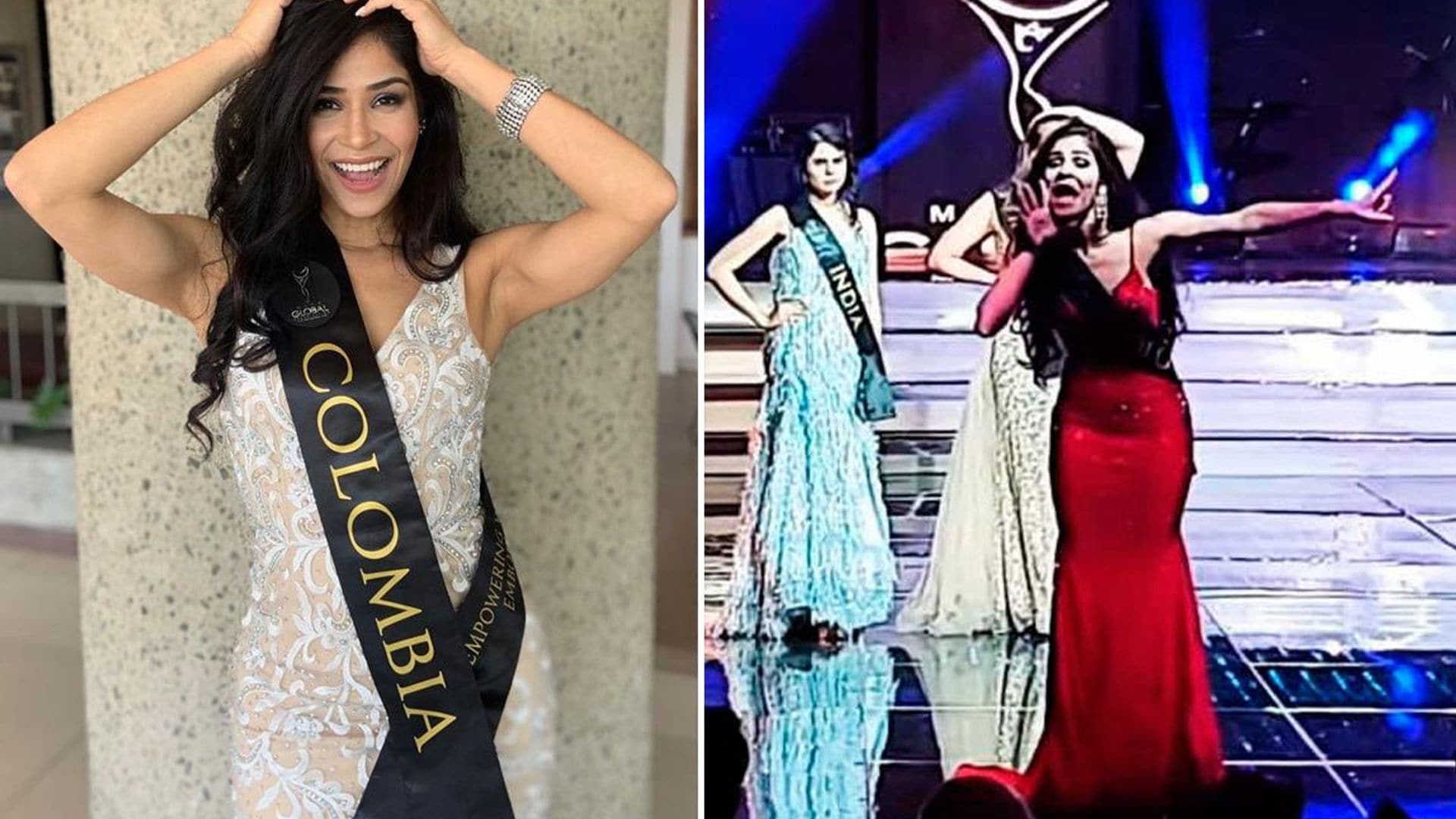 Miss Colombia explota en el show de Miss Global y asegura: '¡Es un fraude'!